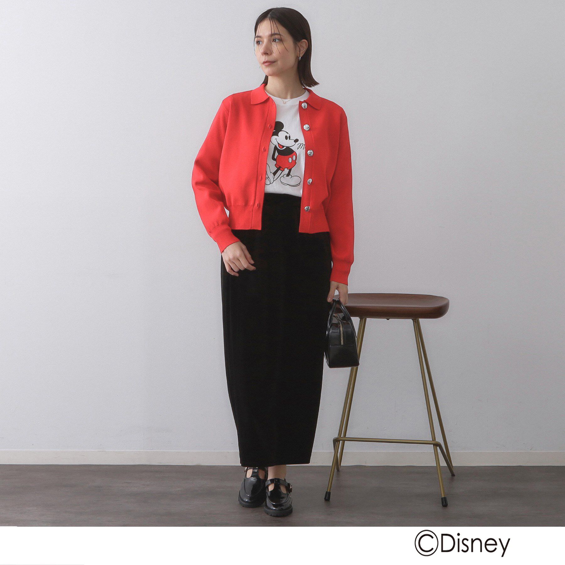 OPAQUE.CLIP「【Mickey Mouse】プリントロングTシャツ」|Tシャツ・カットソー|