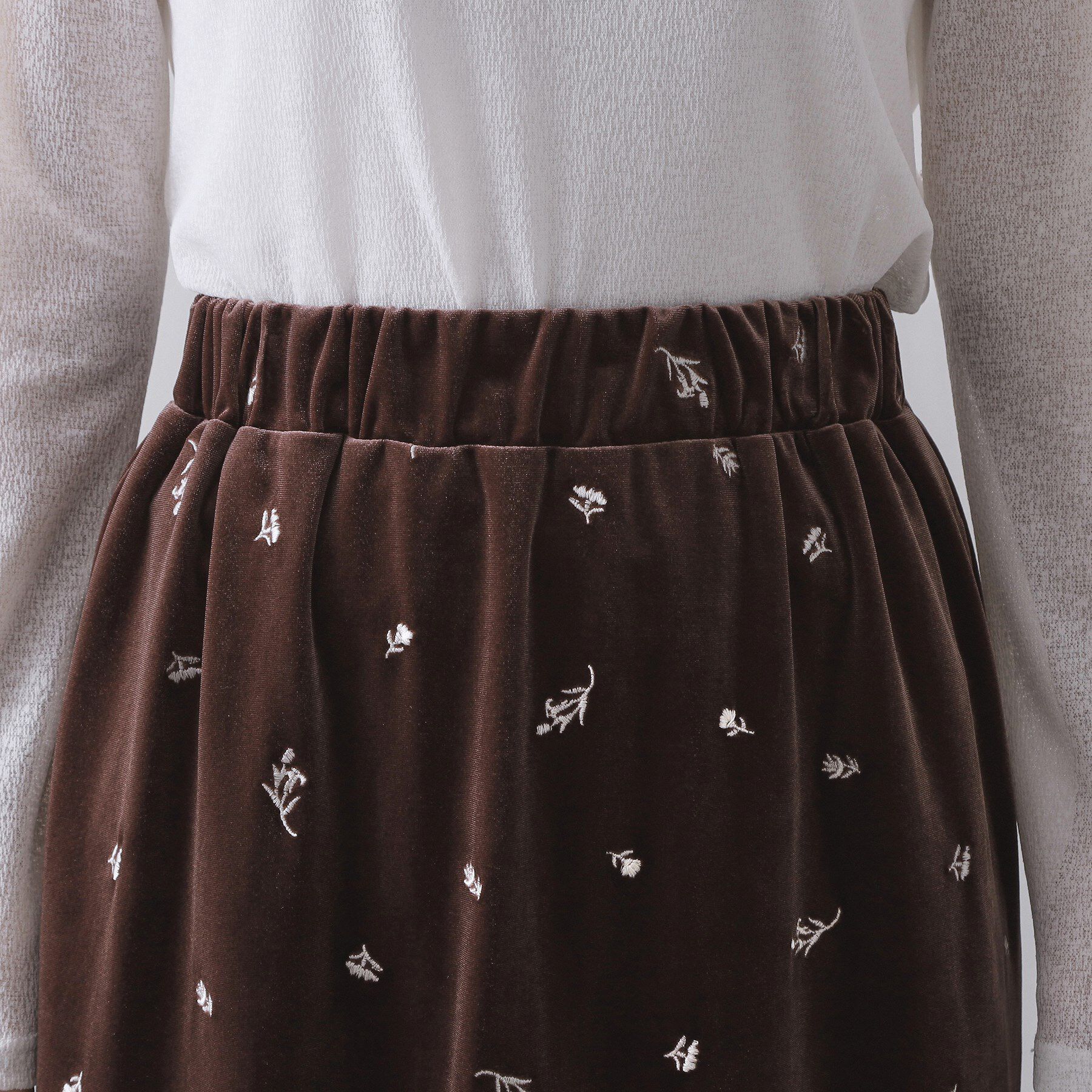 OPAQUE.CLIP「ベロアナロースカート/セットアップ対応可【洗濯機OK】」|スカート|