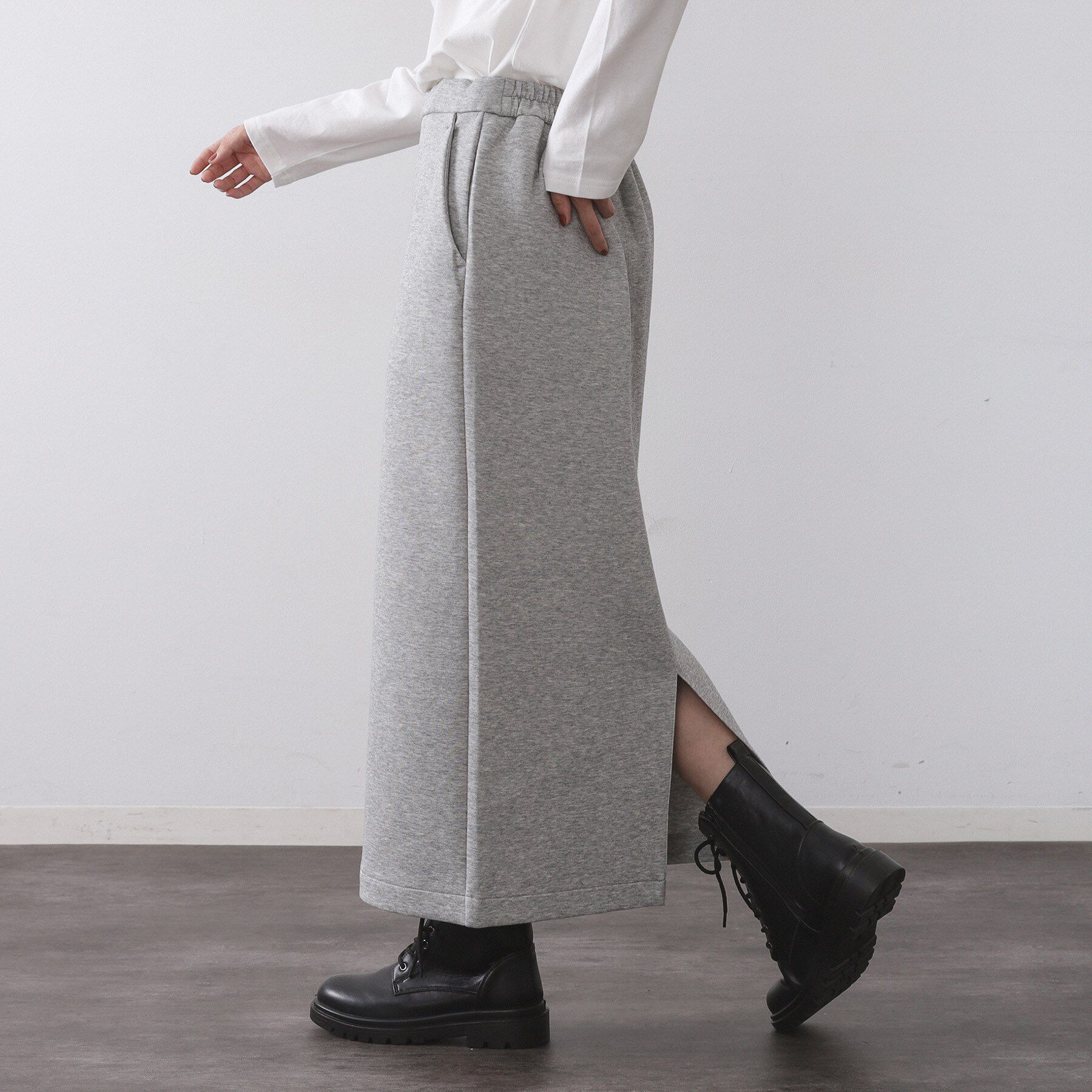 OPAQUE.CLIP「イージーナロースカート/セットアップ対応可【洗濯機OK】」|スカート|