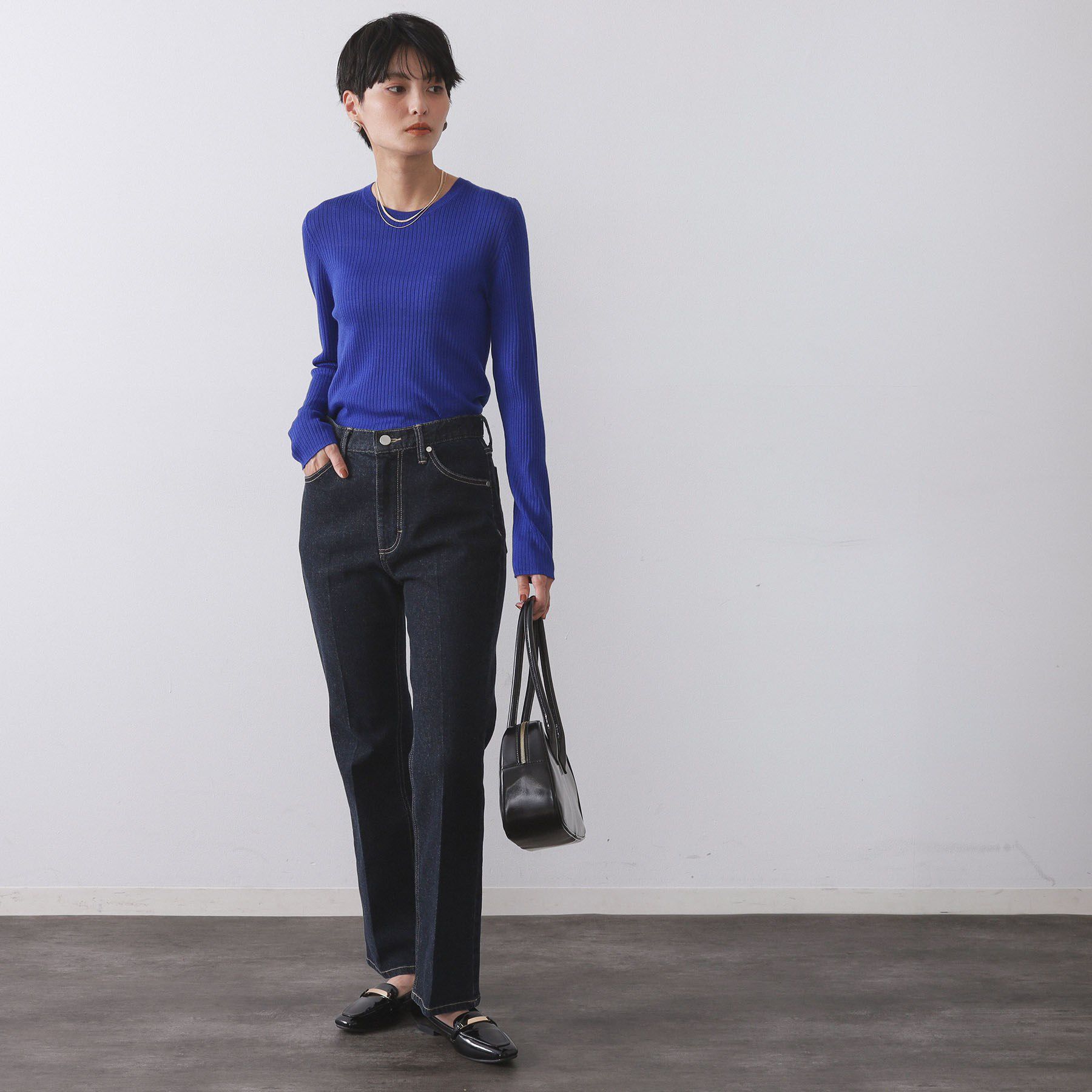 OPAQUE.CLIP「シアーリブニット【洗濯機OK】」|ニット・セーター|