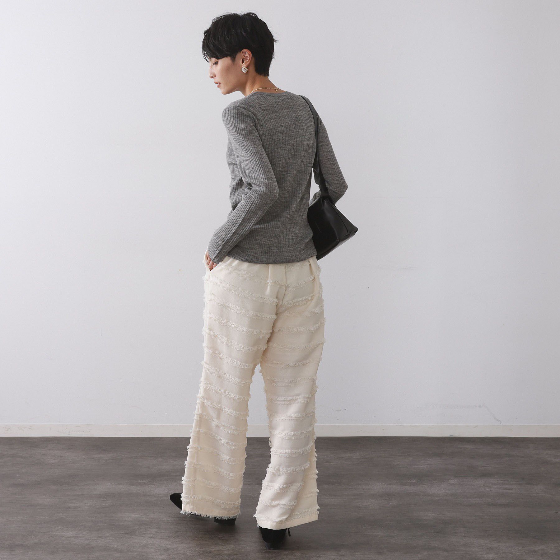 OPAQUE.CLIP「シアーリブニット【洗濯機OK】」|ニット・セーター|