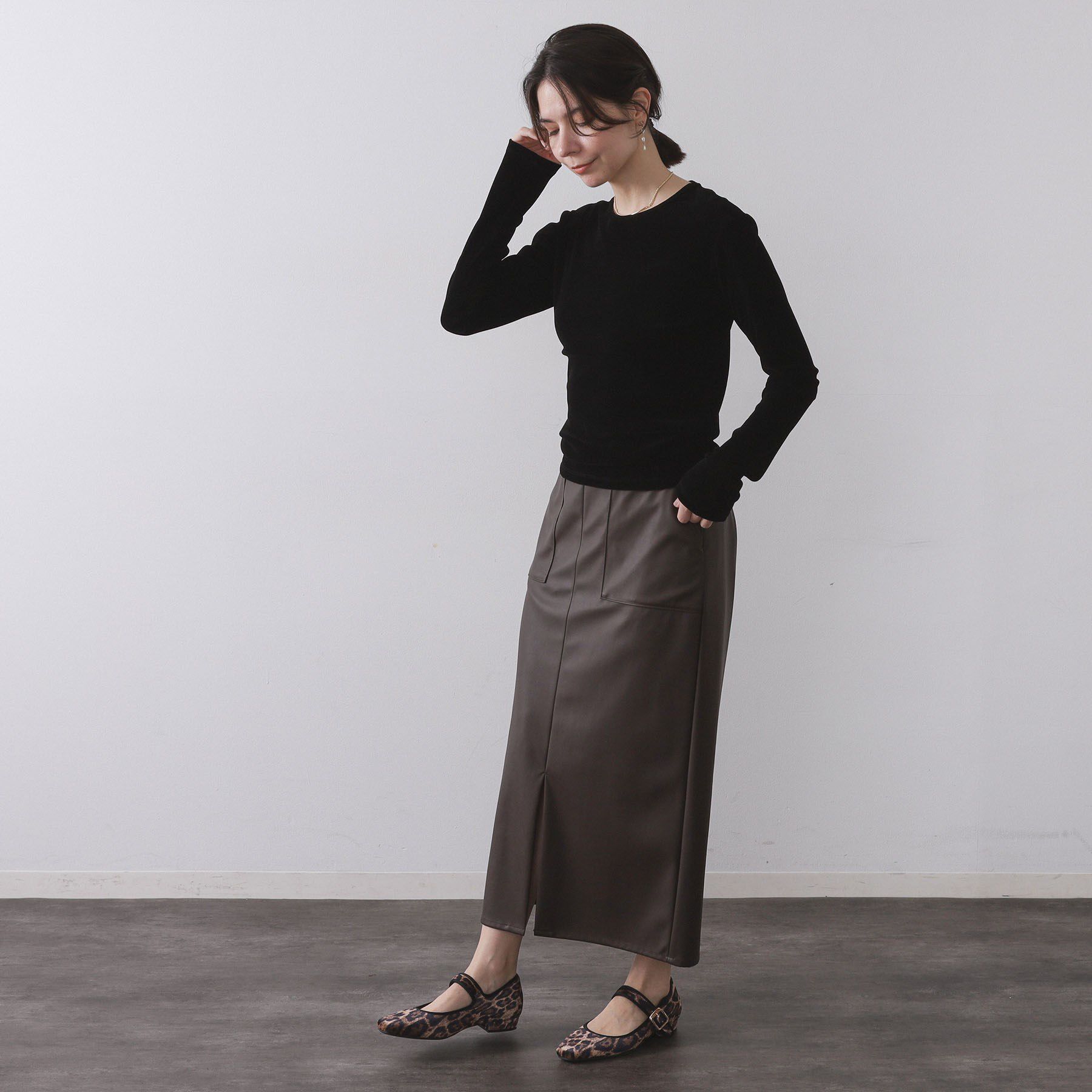 OPAQUE.CLIP「フロッキーチュールトップス【洗濯機OK】」|Tシャツ・カットソー|