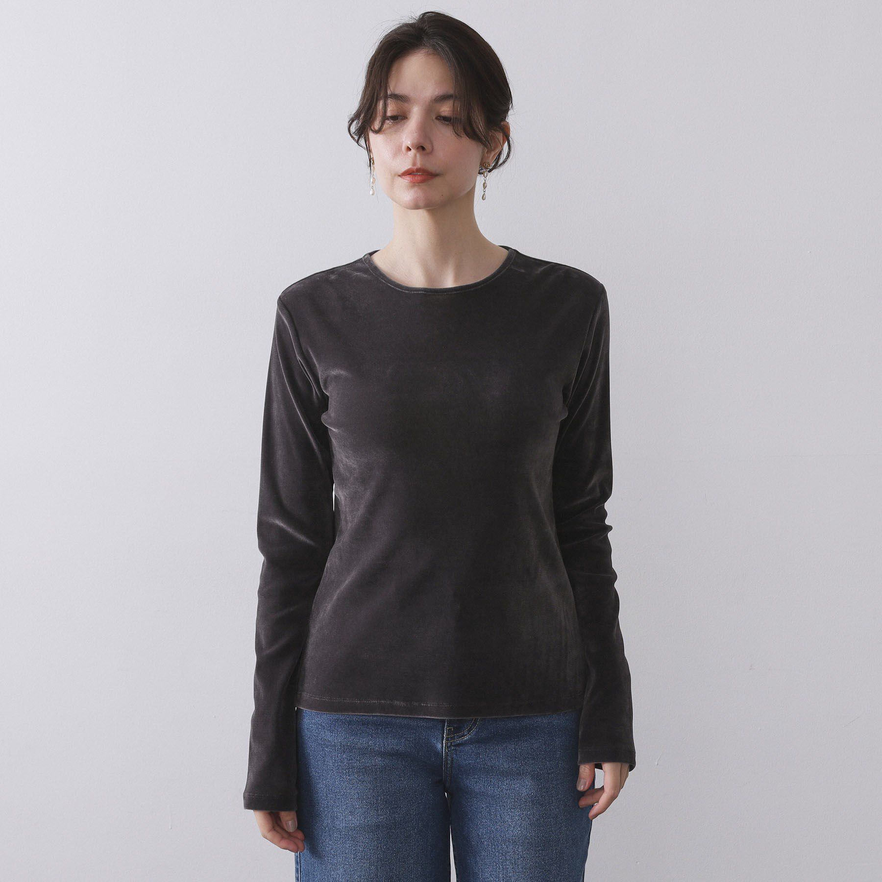 OPAQUE.CLIP「フロッキーチュールトップス【洗濯機OK】」|Tシャツ・カットソー|