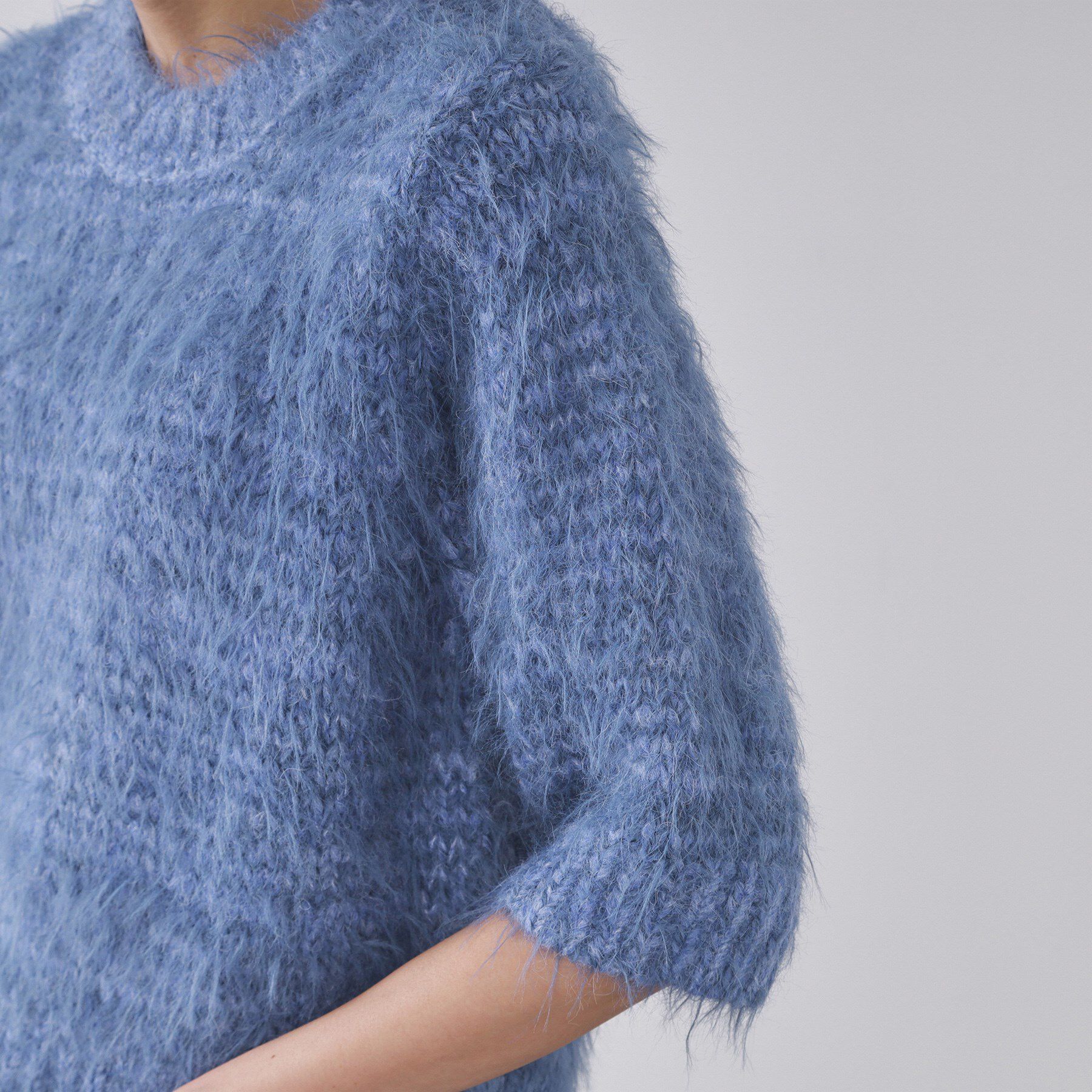 OPAQUE.CLIP「フェザーヤーンニット【洗濯機OK/抗ピル】」|ニット・セーター|