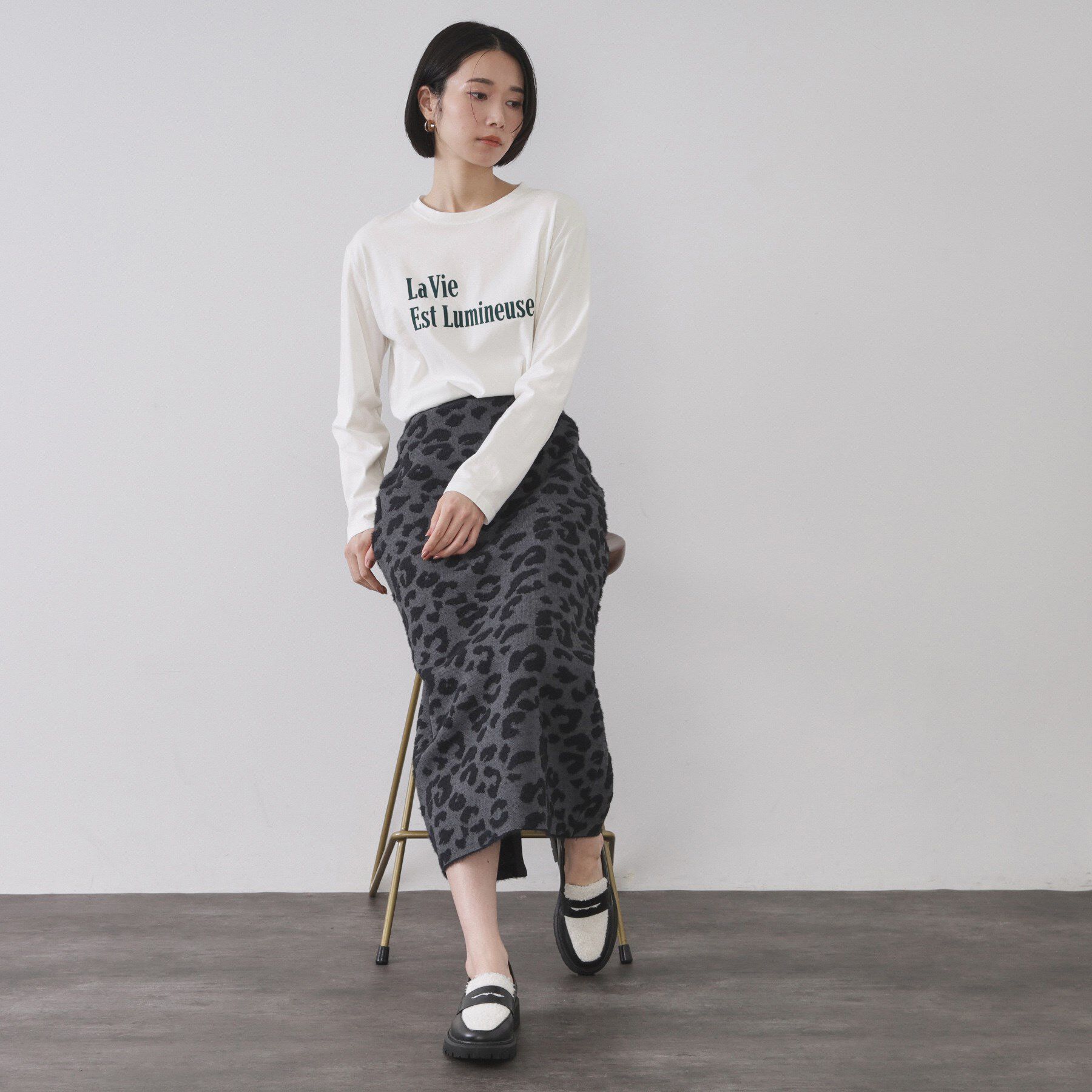 OPAQUE.CLIP「ロングロゴTシャツ【洗濯機OK】」|Tシャツ・カットソー|