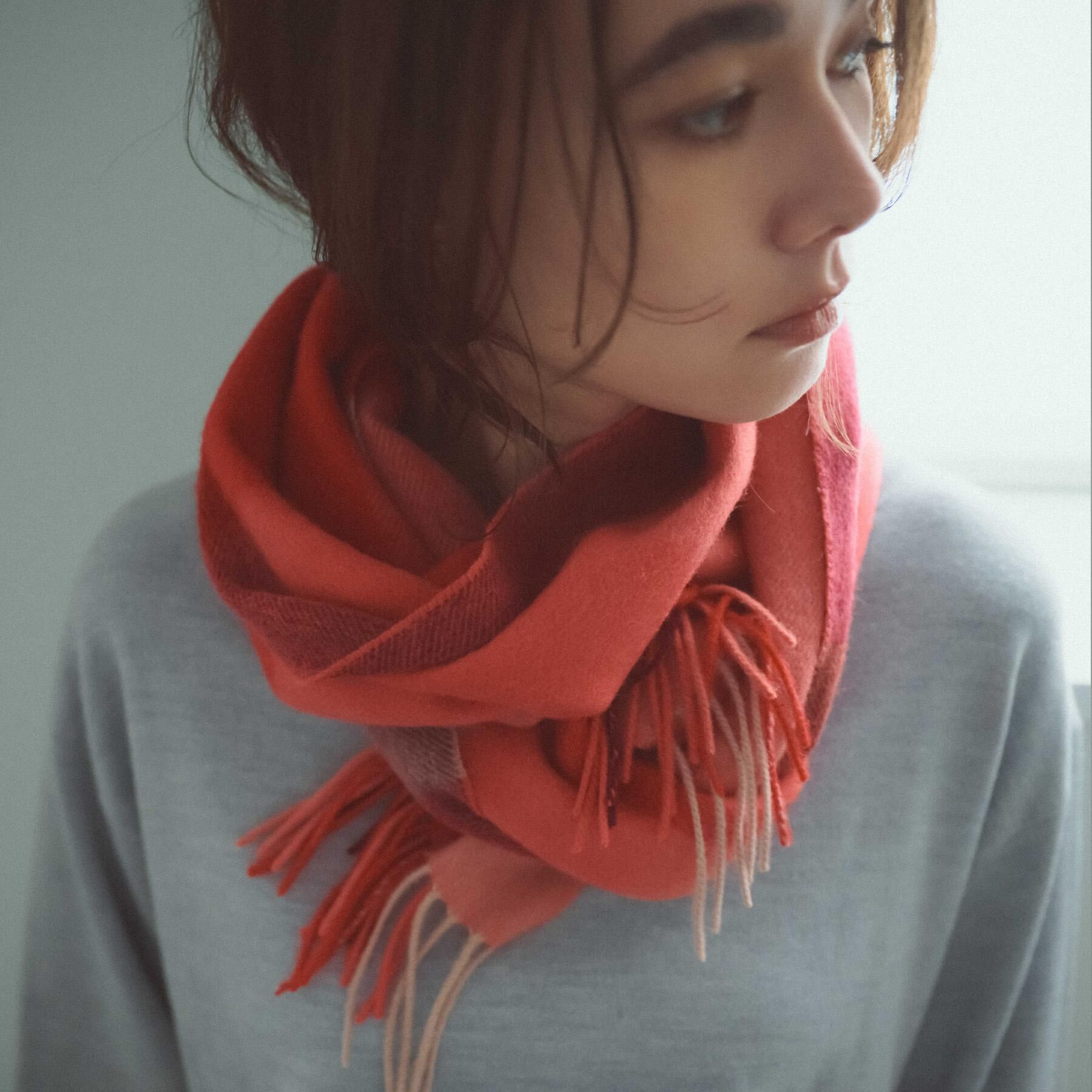 OPAQUE.CLIP「ウール100％マフラー【12col/洗える】」|ストール|