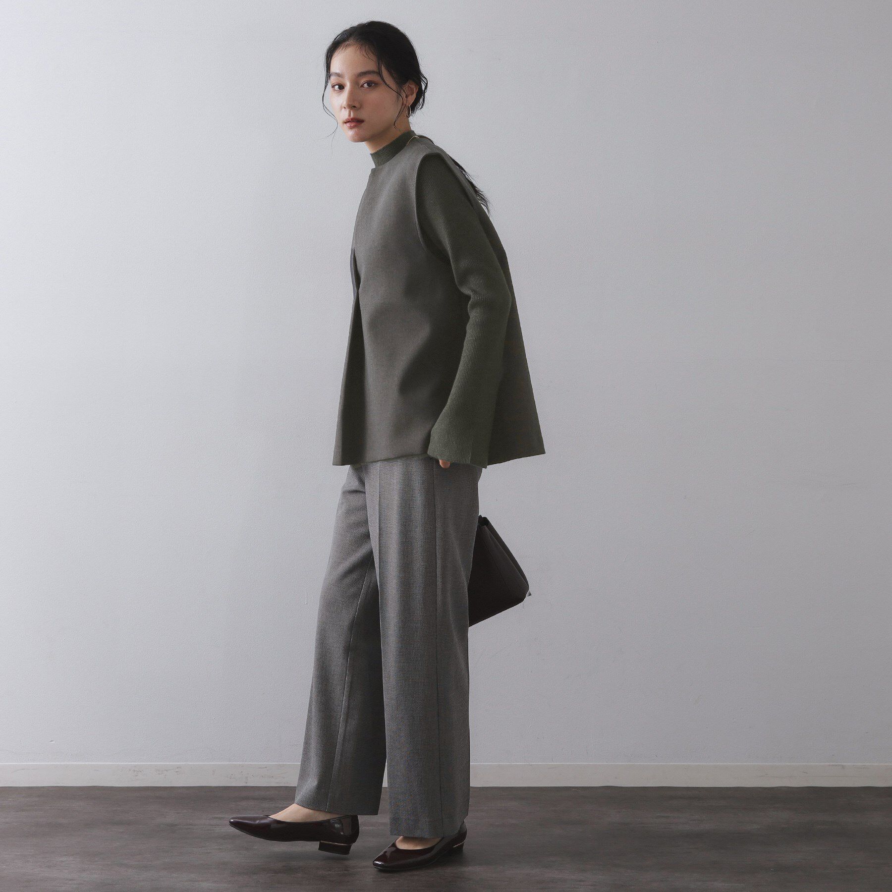 OPAQUE.CLIP「《ツインセット》ベスト&times;リブニット【洗濯機OK】」|その他|