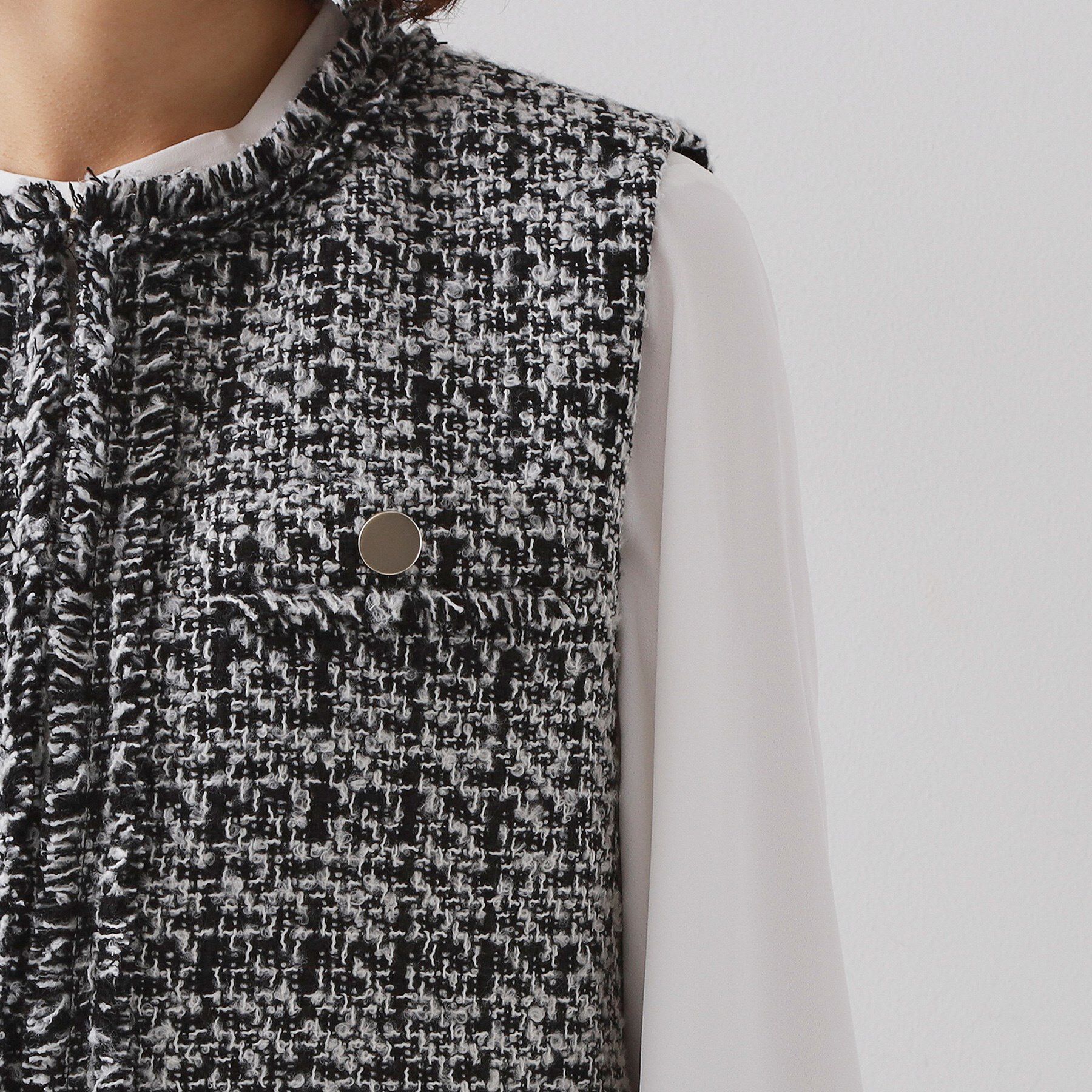 OPAQUE.CLIP「《通勤対応》ツイードジレ【洗える】」|ベスト・ジレ|