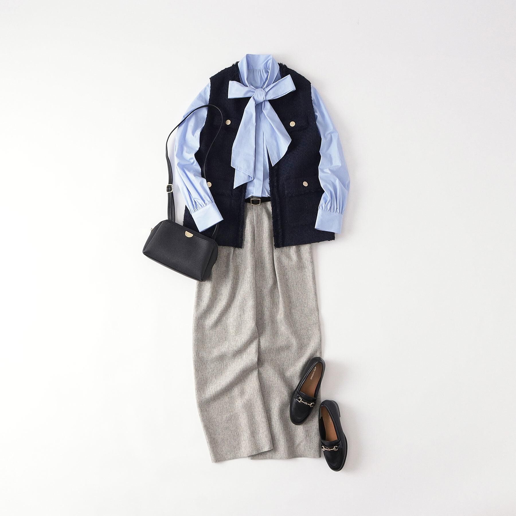 OPAQUE.CLIP「《通勤対応》ツイードジレ【洗える】」|ベスト・ジレ|