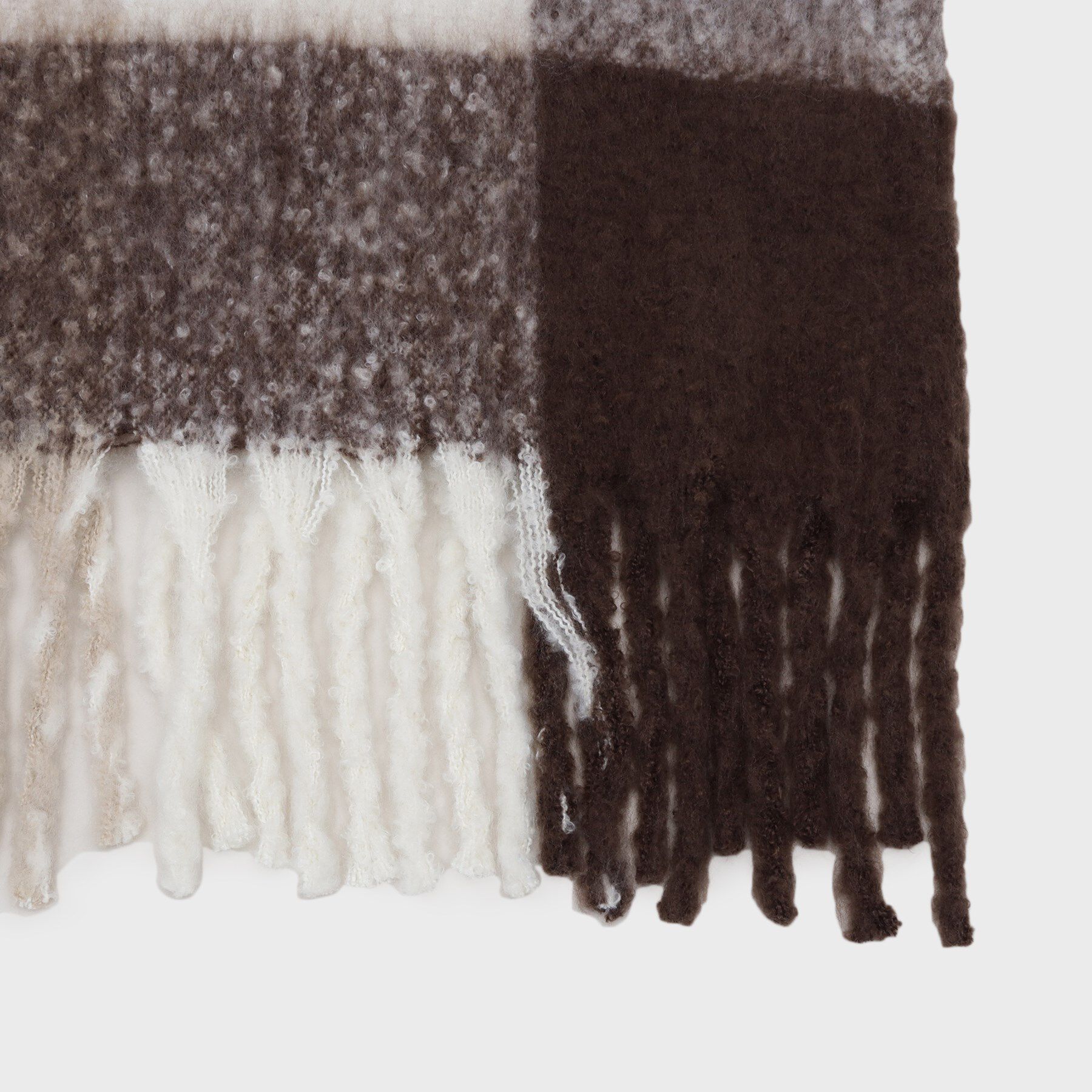 OPAQUE.CLIP「マルチカラーチェックボリュームストール」|ストール|