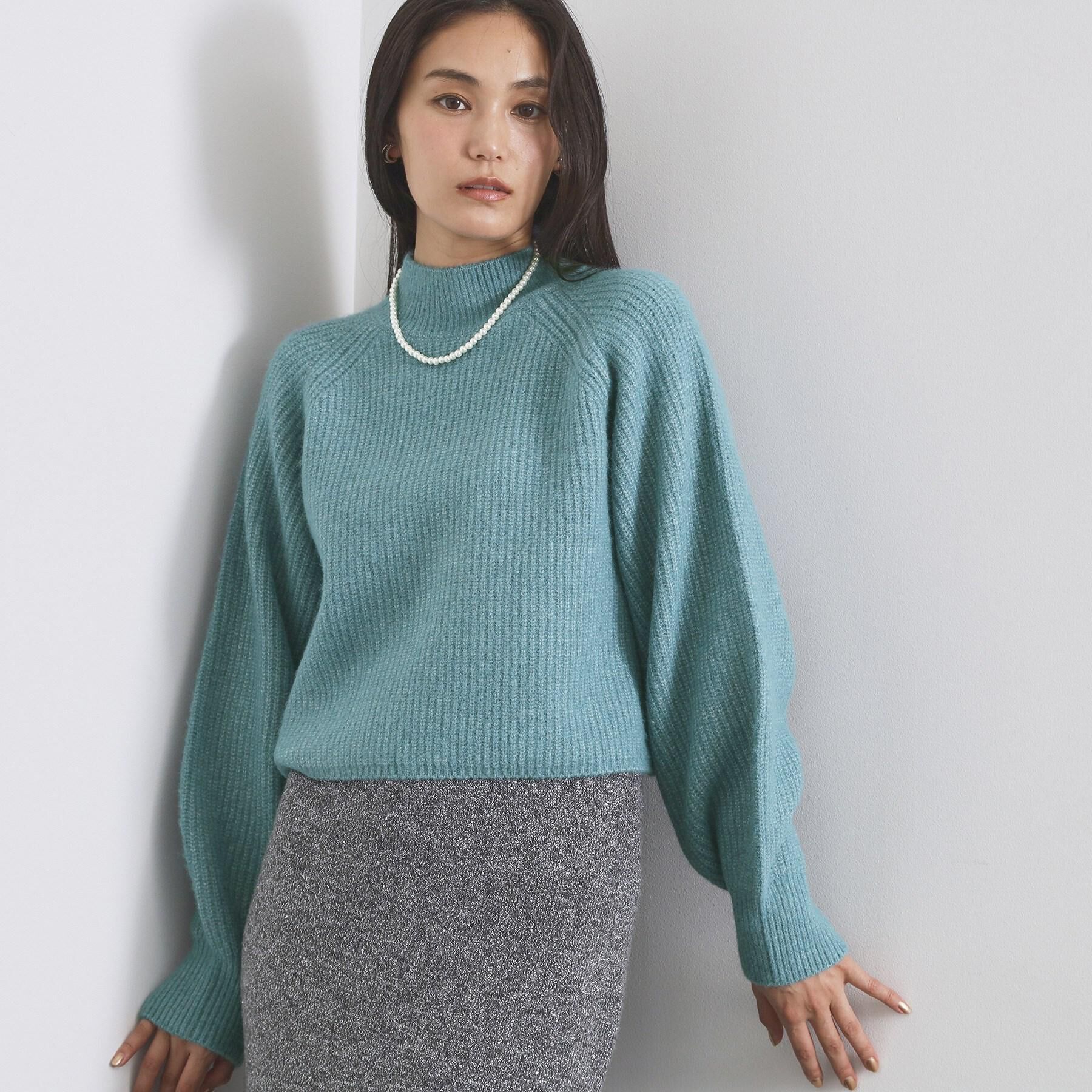 OPAQUE.CLIP「MIXミドルゲージショートあぜニット【洗濯機OK】」|ニット・セーター|