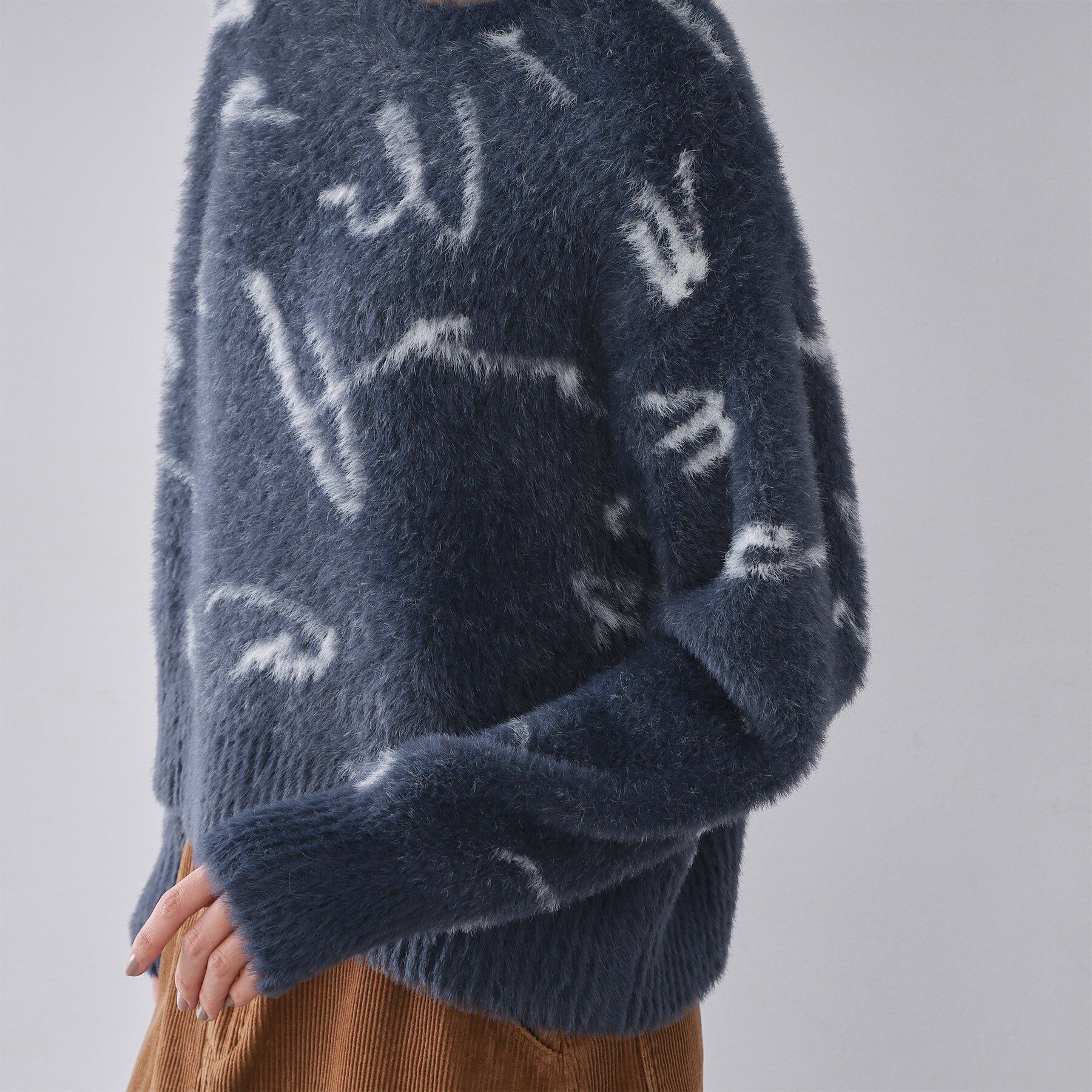 OPAQUE.CLIP「アート柄シャギーニット【洗濯機OK】」|ニット・セーター|