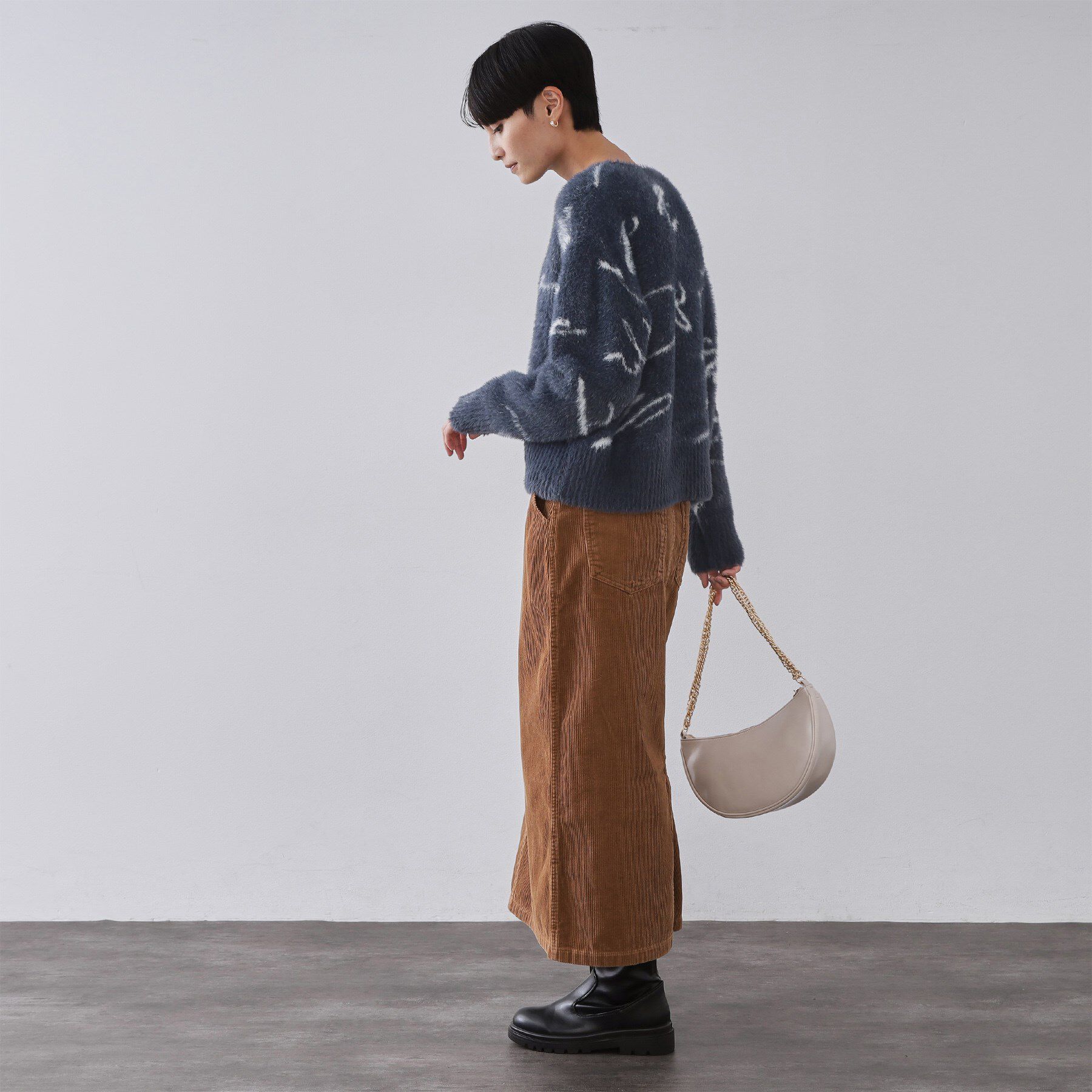 OPAQUE.CLIP「アート柄シャギーニット【洗濯機OK】」|ニット・セーター|