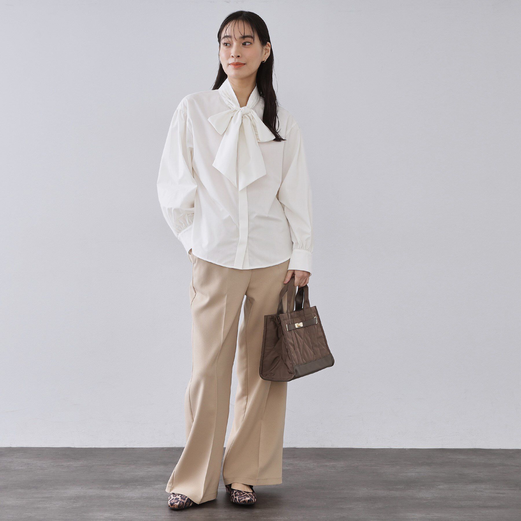 OPAQUE.CLIP「ボウタイブラウス【洗濯機OK】」|シャツ・ブラウス|