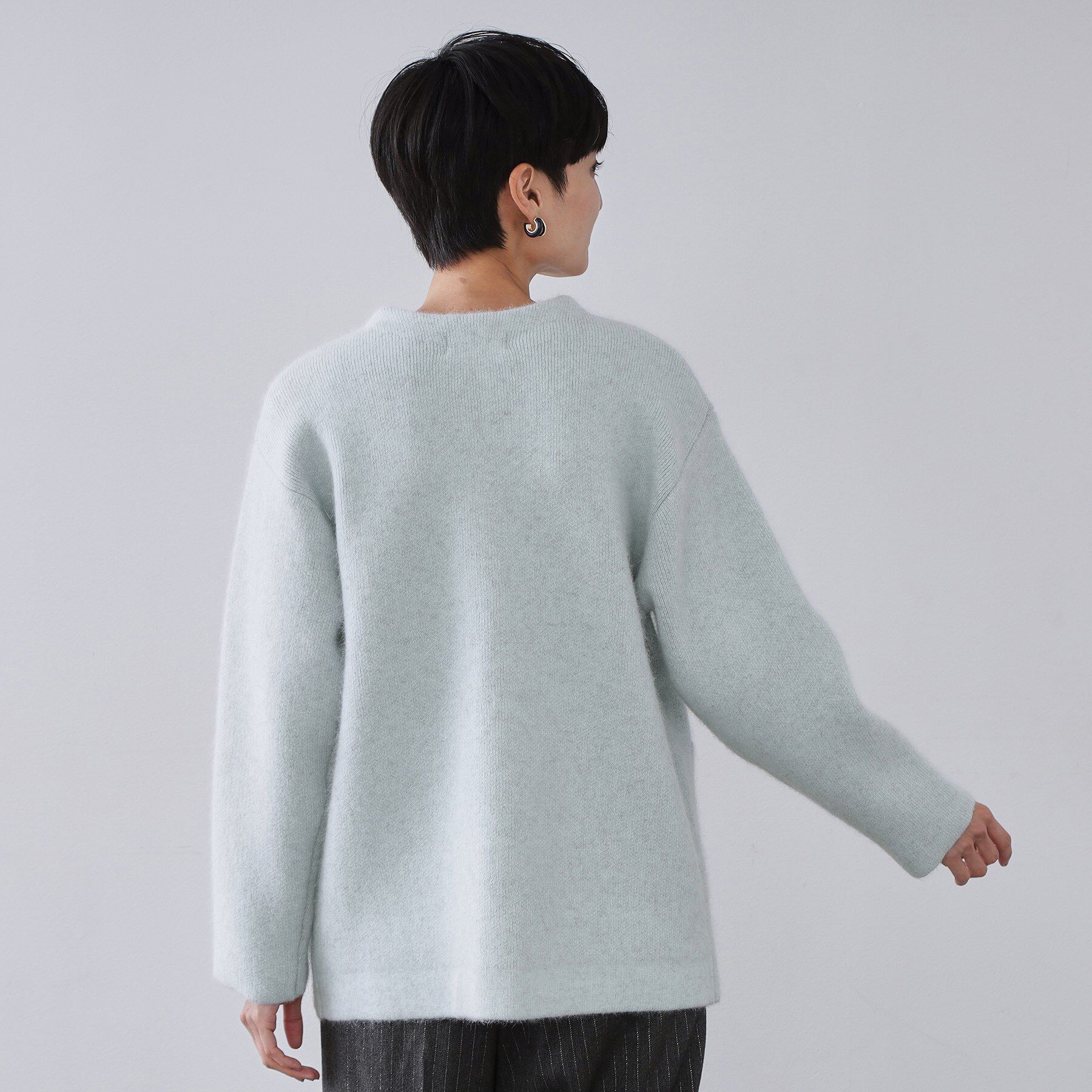 OPAQUE.CLIP「アンゴラ/フォックスブレンド　ニットカーディガン【洗濯機OK】」|カーディガン|