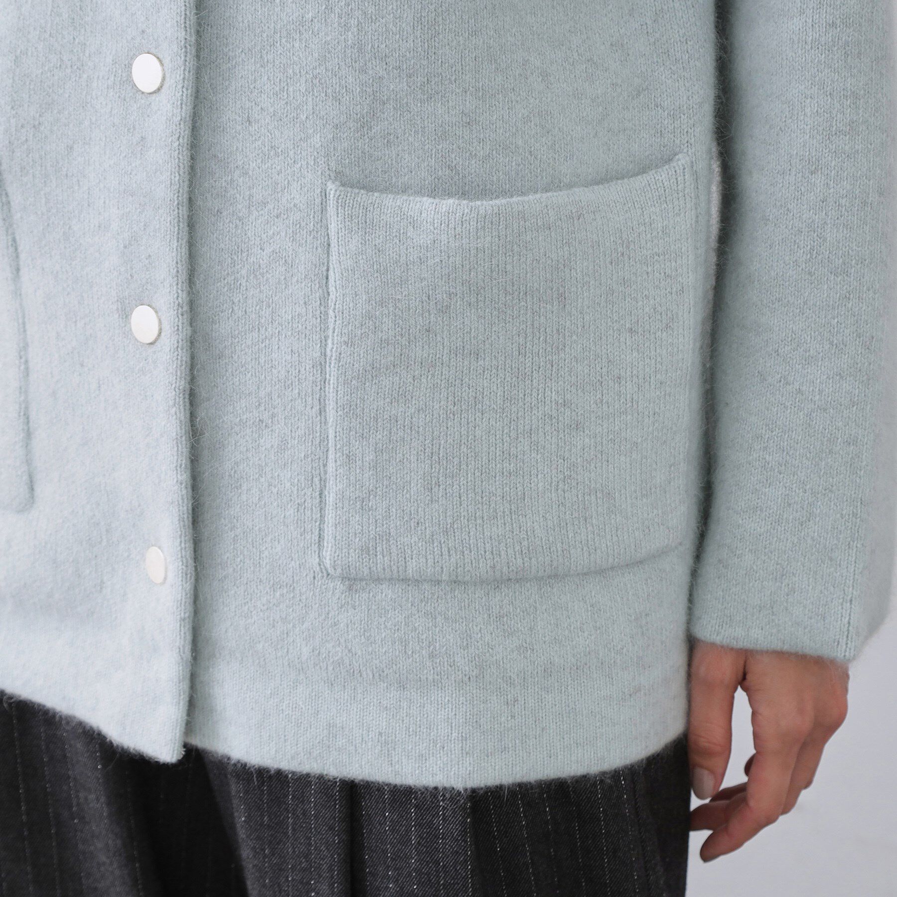 OPAQUE.CLIP「アンゴラ/フォックスブレンド　ニットカーディガン【洗濯機OK】」|カーディガン|