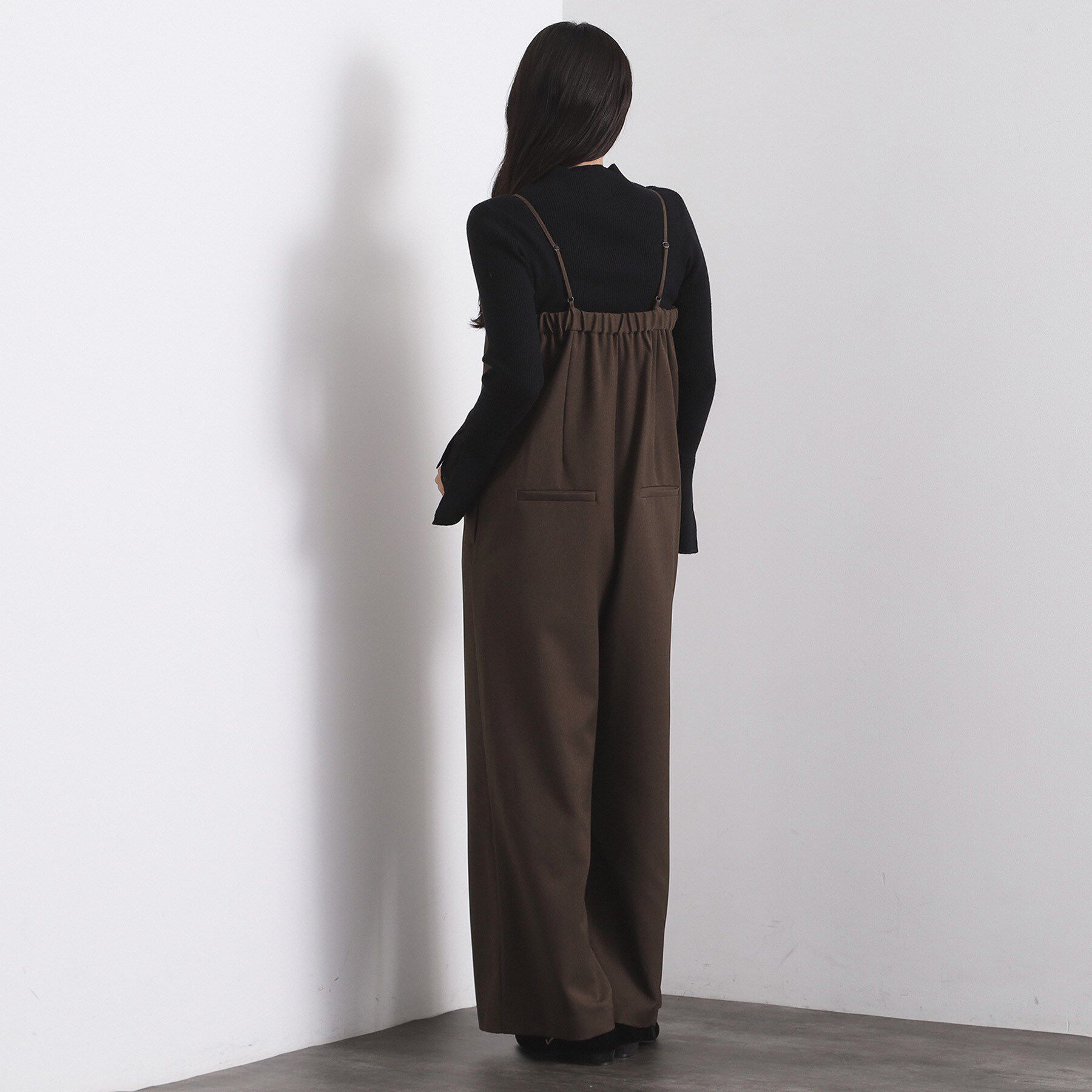 OPAQUE.CLIP「レースフレアハイネックリブニット【洗濯機OK】」|ニット・セーター|