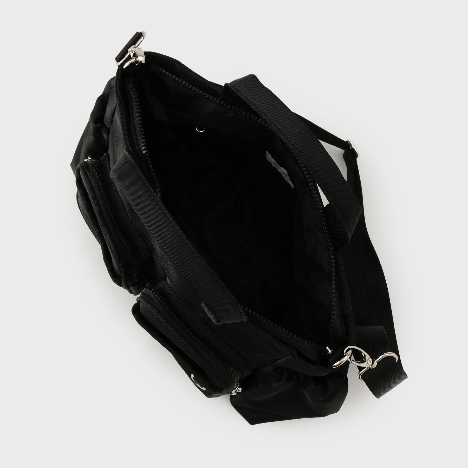 OPAQUE.CLIP「フロントWポケット3層デザインミドルトートバッグ【2WAY／マルチポケット】」|トートバッグ|