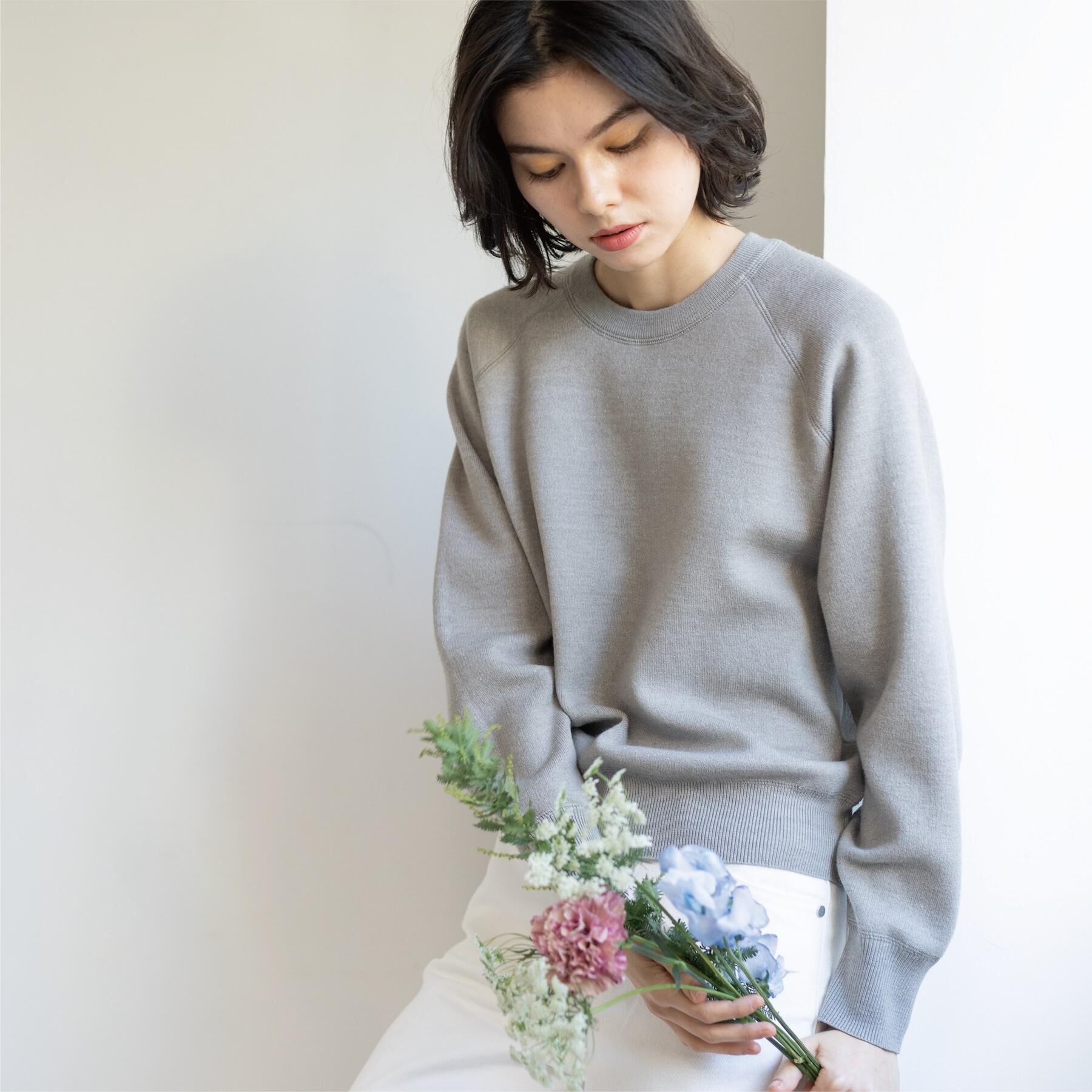 OPAQUE.CLIP「スウェットライクニット【洗濯機OK】」|ニット・セーター|