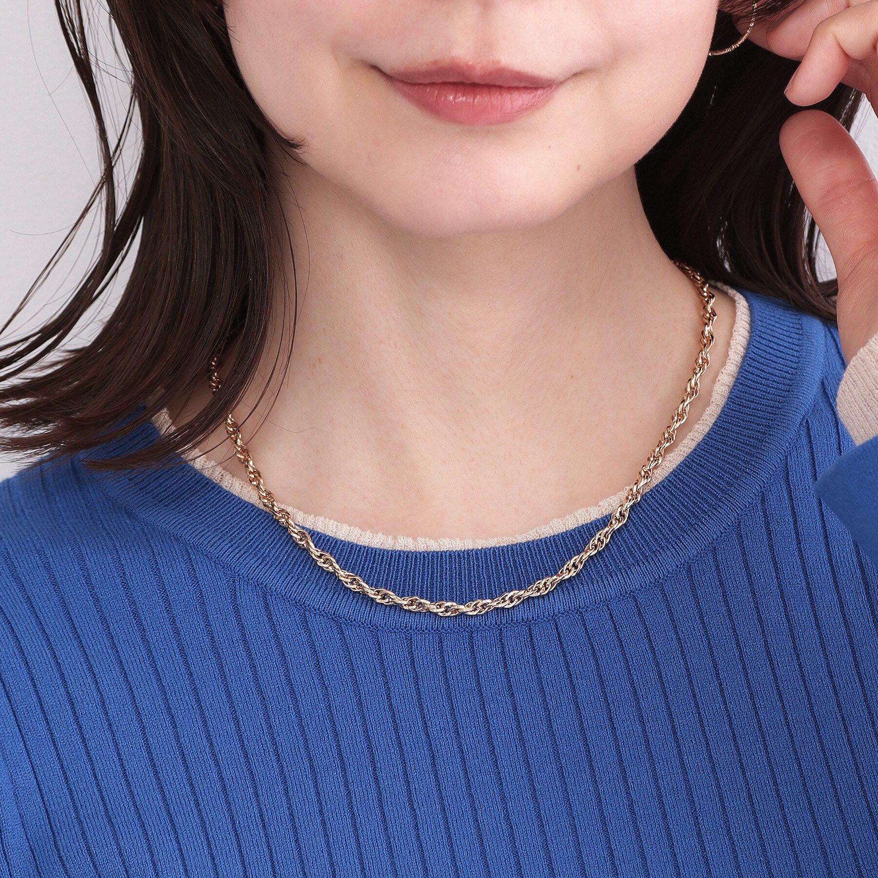 OPAQUE.CLIP「ねじれチェーンネックレス」|ネックレス|