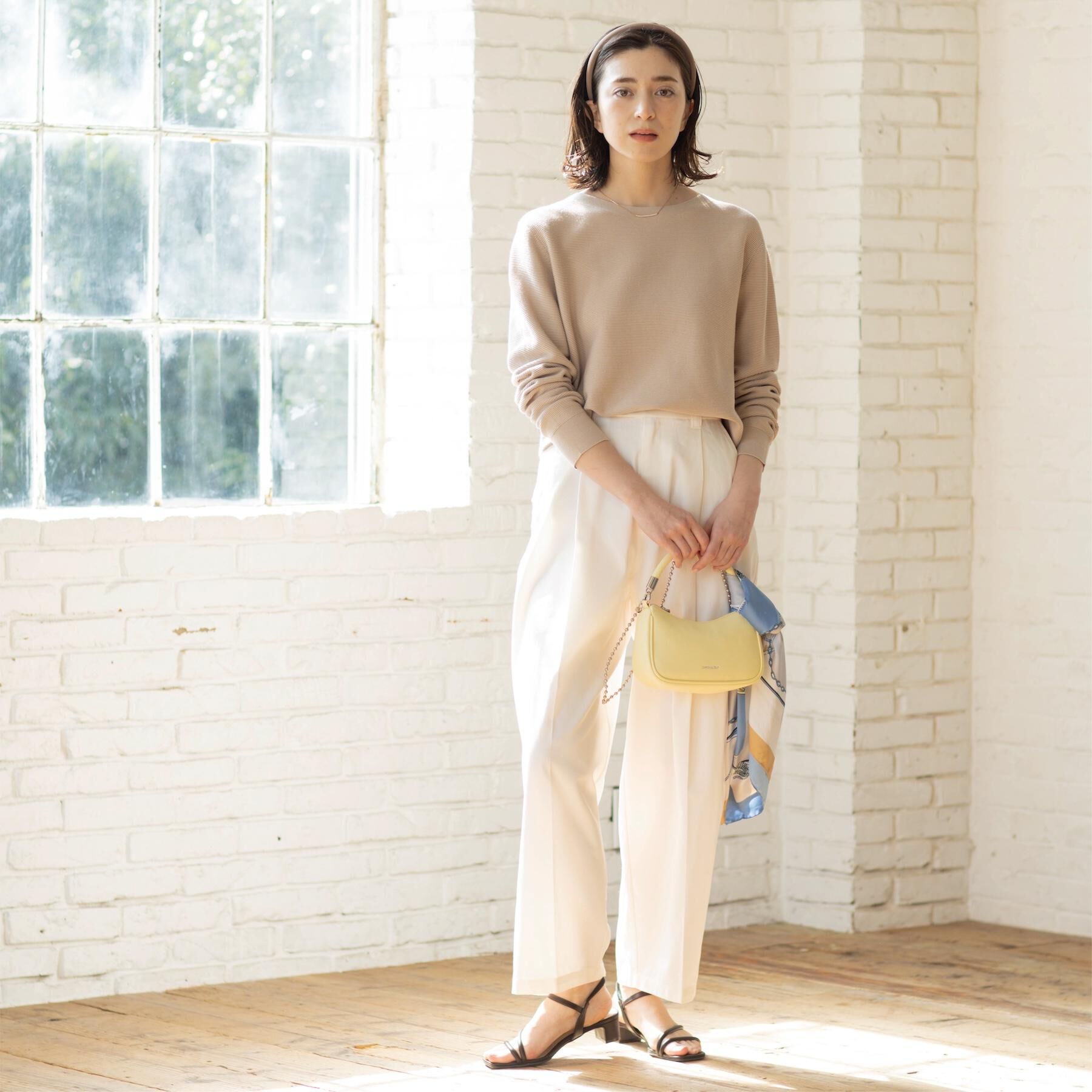 OPAQUE.CLIP「【UVケア】ボートネックガーターニット《6col/洗濯機OK》」|ニット・セーター|