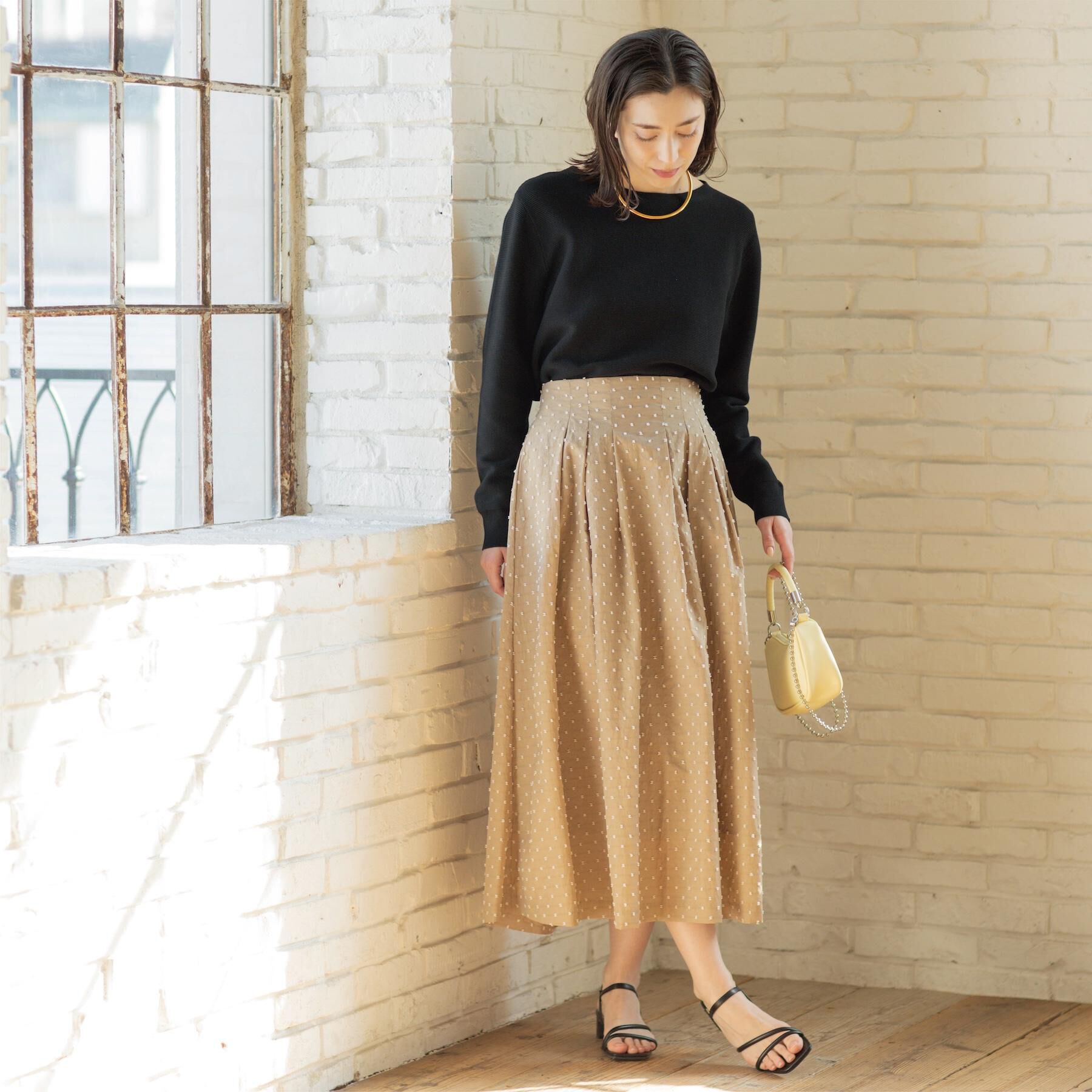 OPAQUE.CLIP「【UVケア】ボートネックガーターニット《6col/洗濯機OK》」|ニット・セーター|