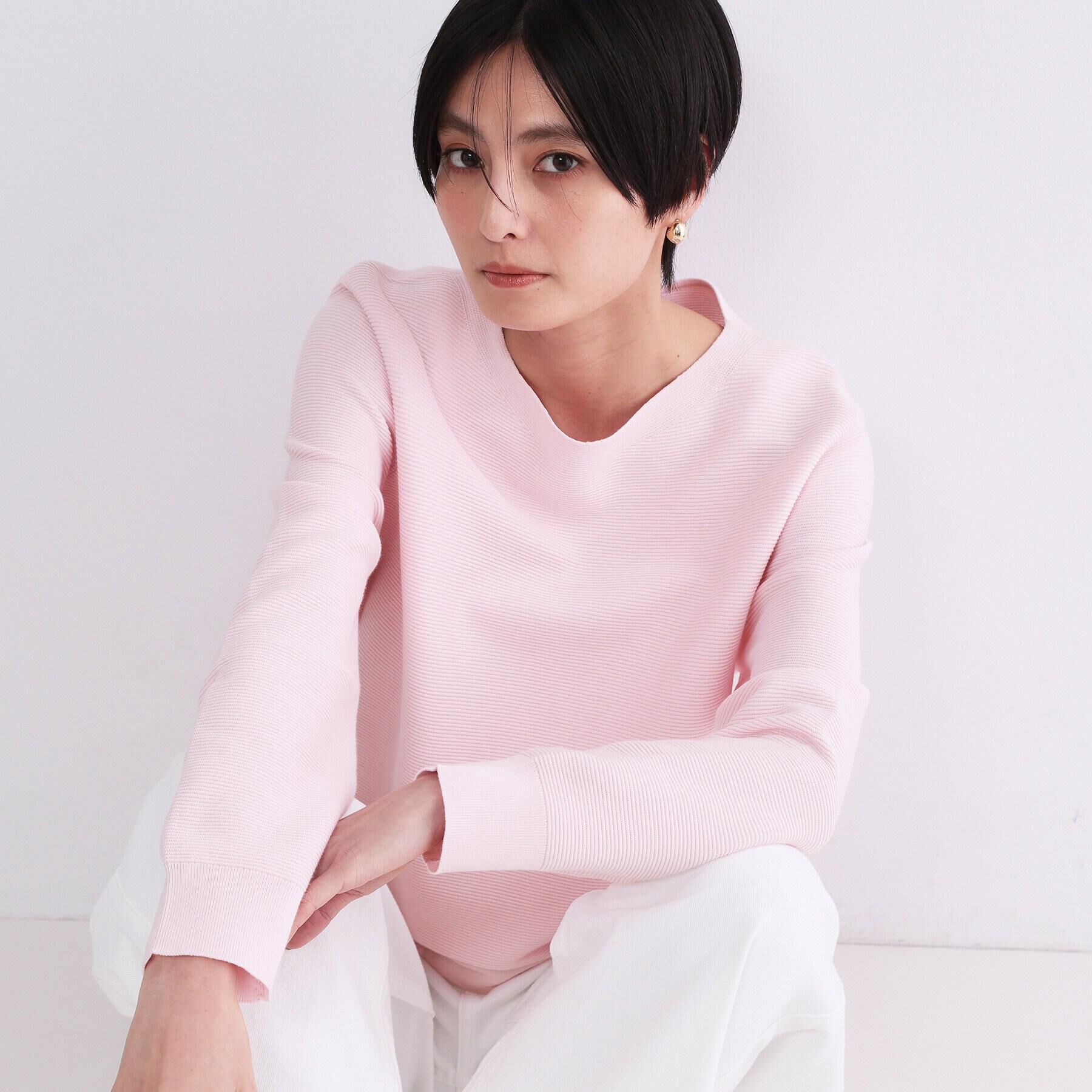 OPAQUE.CLIP「【UVケア】ボートネックガーターニット《6col/洗濯機OK》」|ニット・セーター|