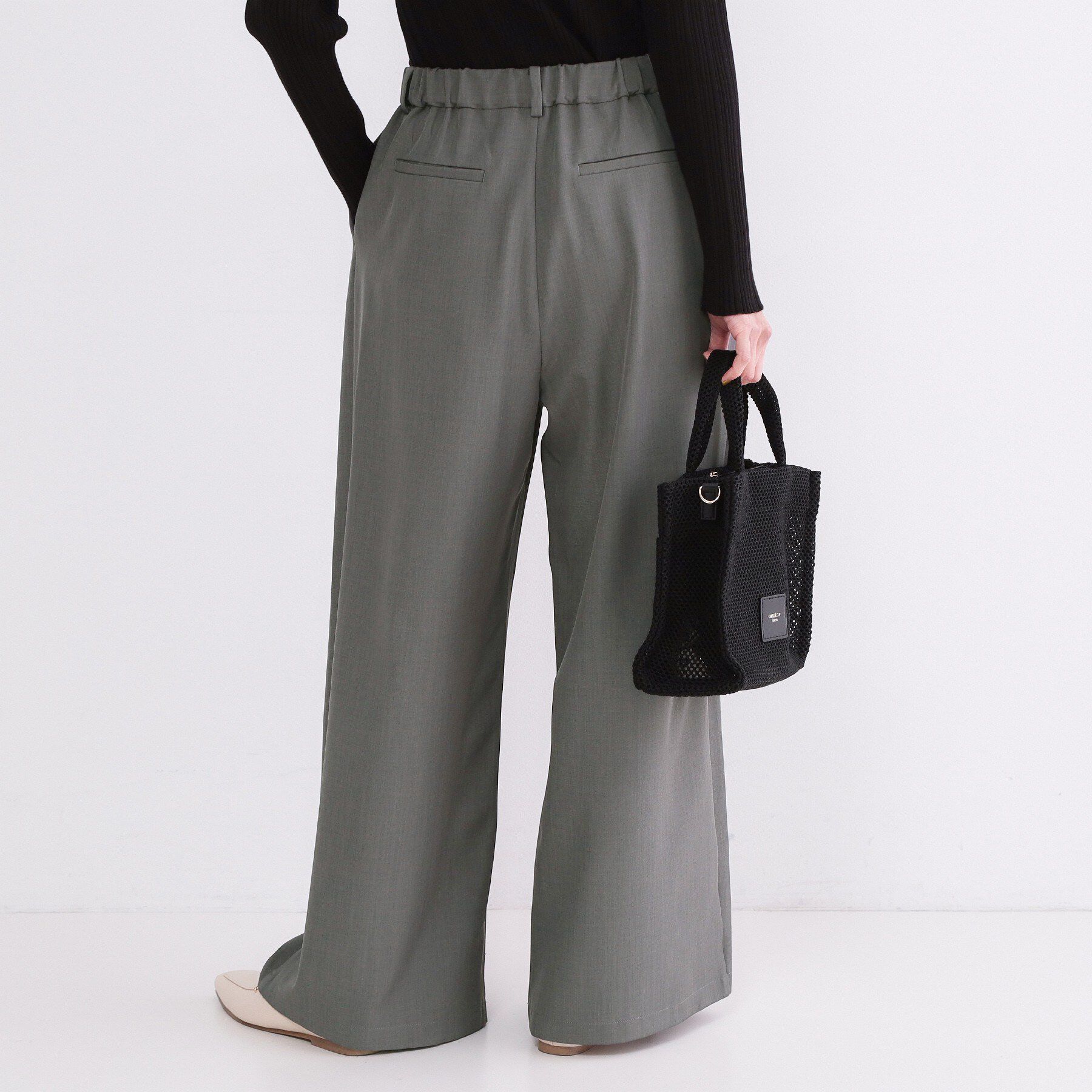 OPAQUE.CLIP「美脚ストレッチ イージータックワイドパンツ【洗濯機OK】」|その他|