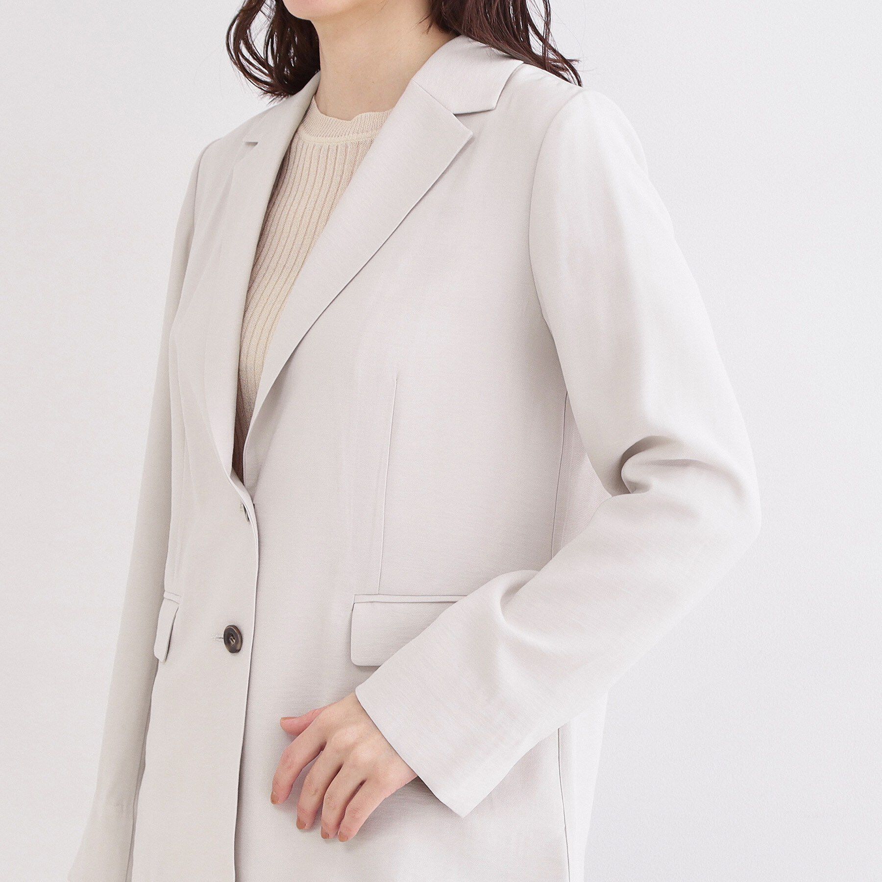 OPAQUE.CLIP「シングルテーラードジャケット【洗える/裏地なし】」|テーラードジャケット|