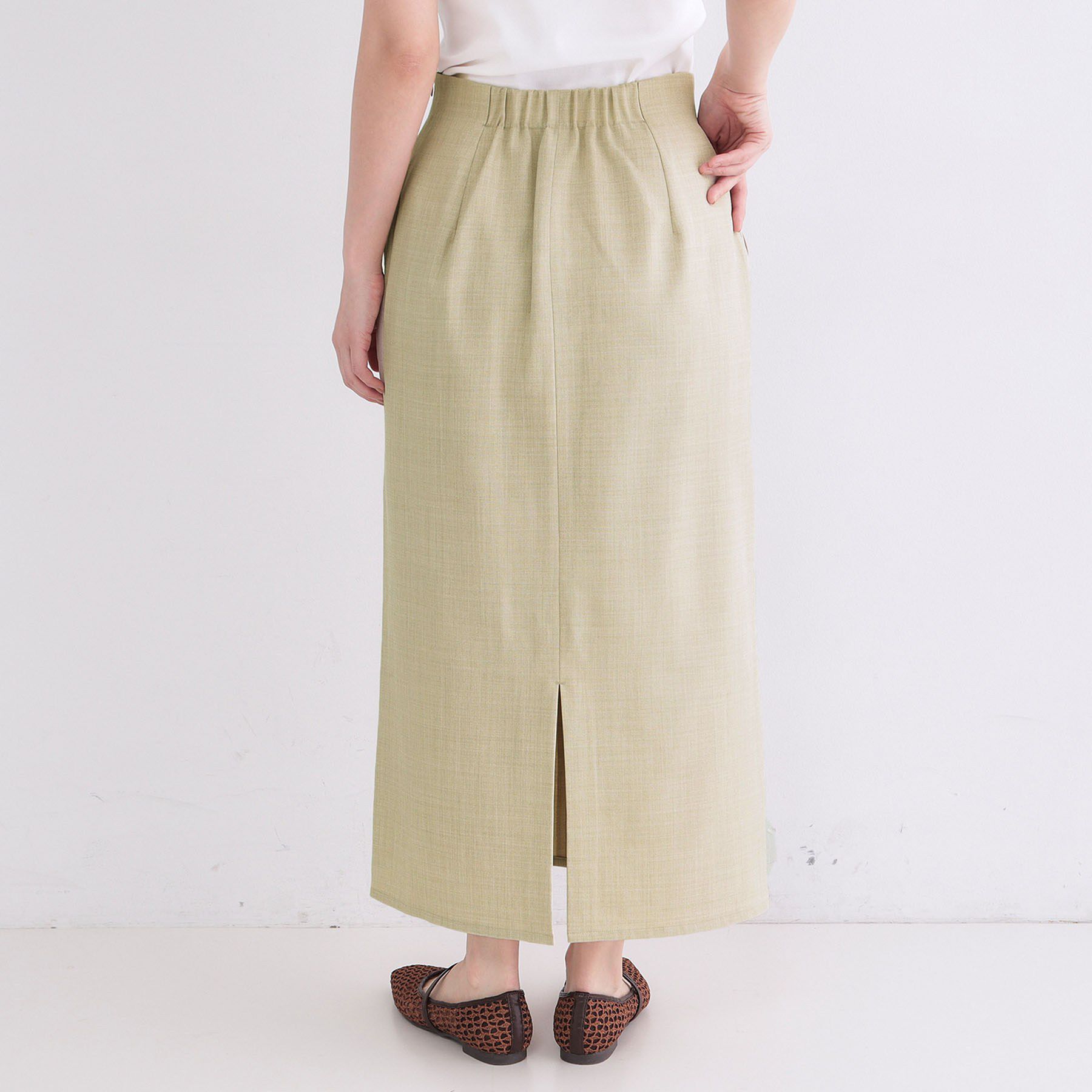 OPAQUE.CLIP「ストレッチリネンライクタイトスカート【洗濯機OK】」|スカート|