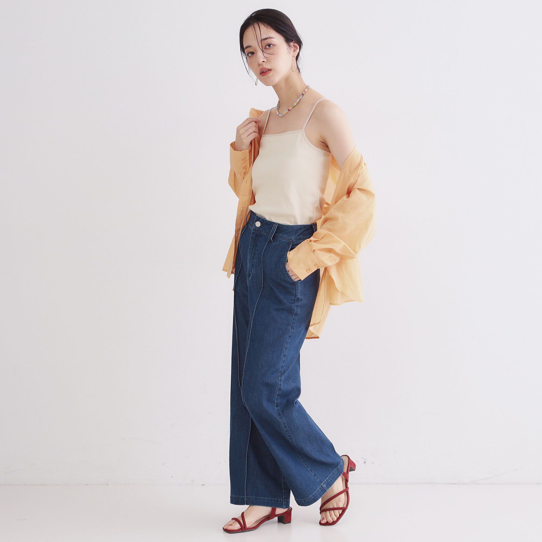 OPAQUE.CLIP「ベーシックリブキャミソール【洗濯機OK】」|キャミソール|