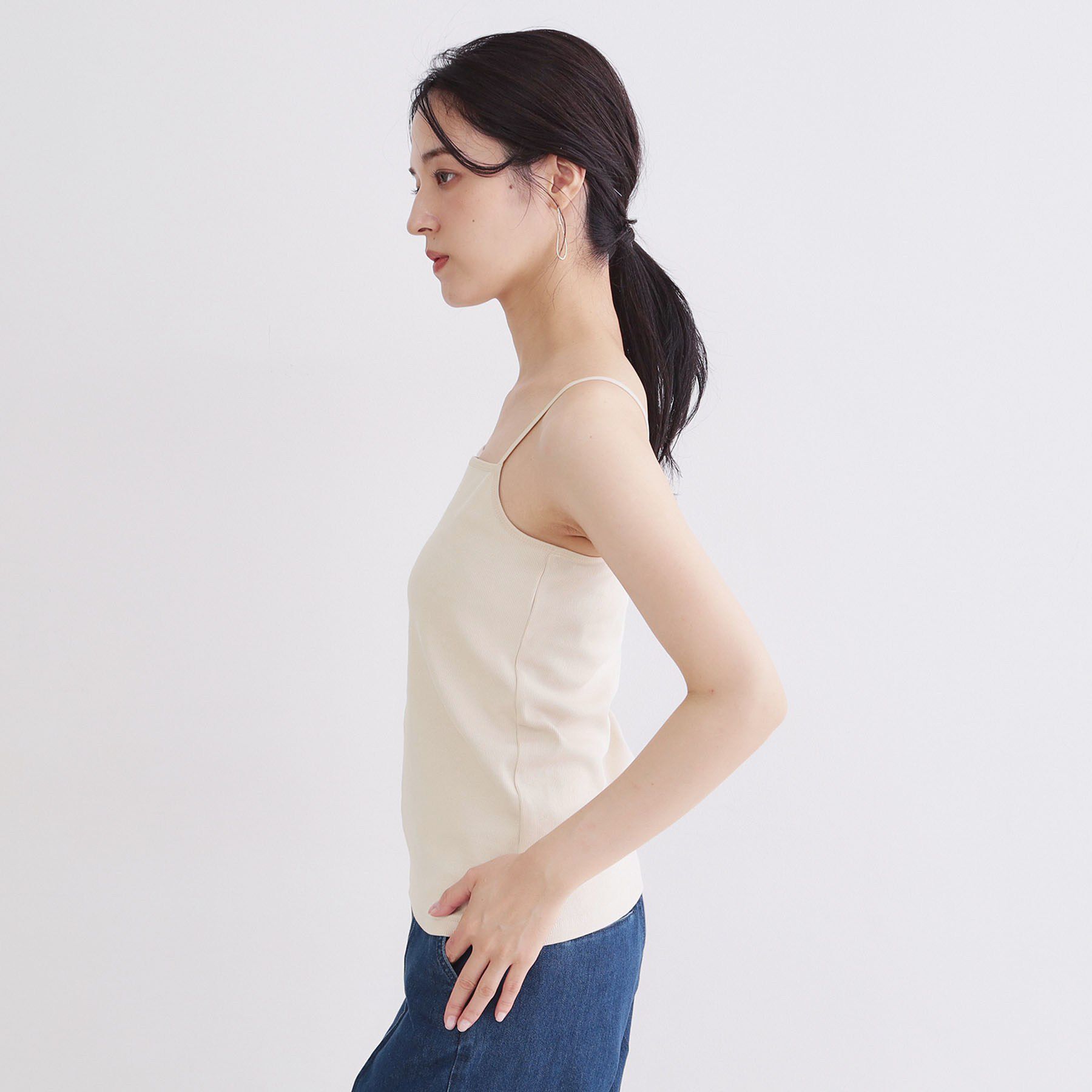 OPAQUE.CLIP「ベーシックリブキャミソール【洗濯機OK】」|キャミソール|