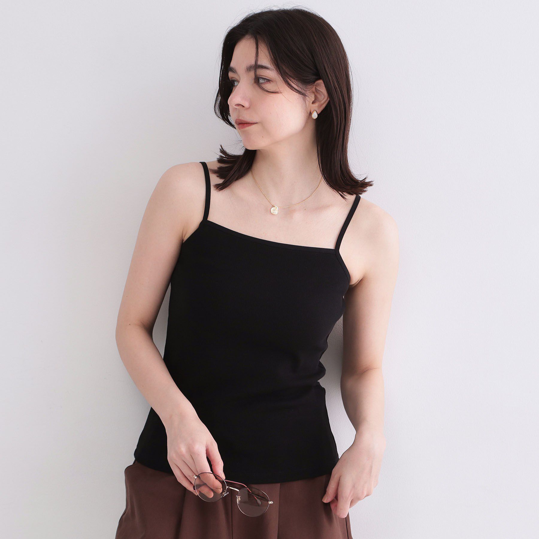 OPAQUE.CLIP「ベーシックリブキャミソール【洗濯機OK】」|キャミソール|