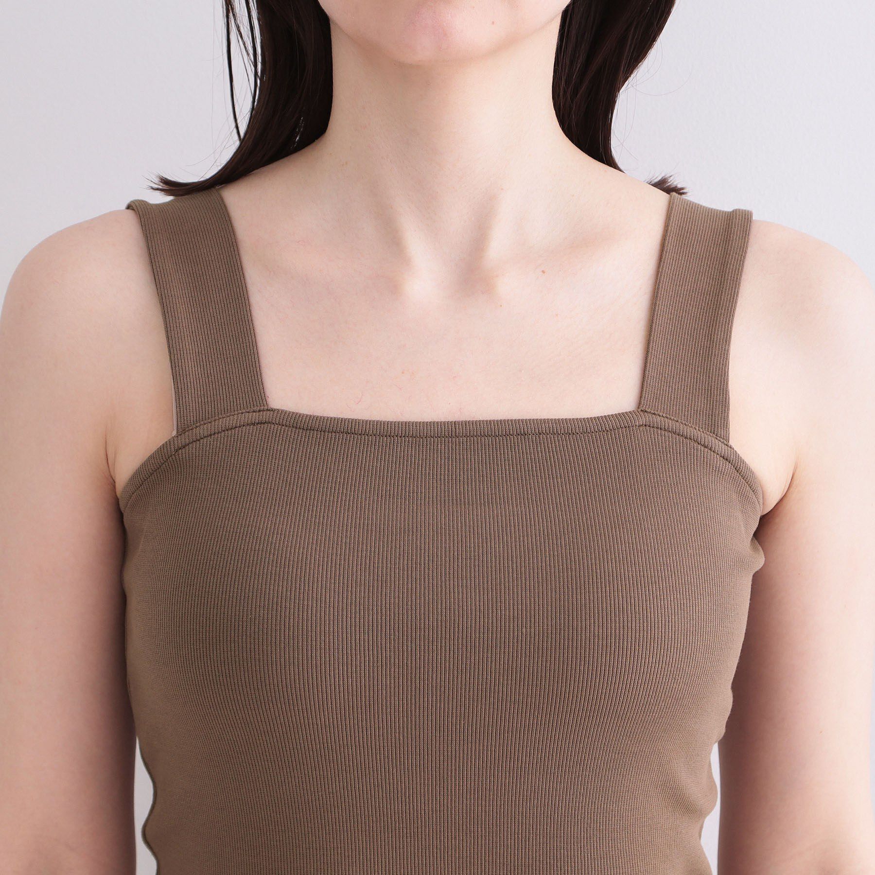 OPAQUE.CLIP「ワイドストラップリブキャミソール【洗濯機OK】」|キャミソール|