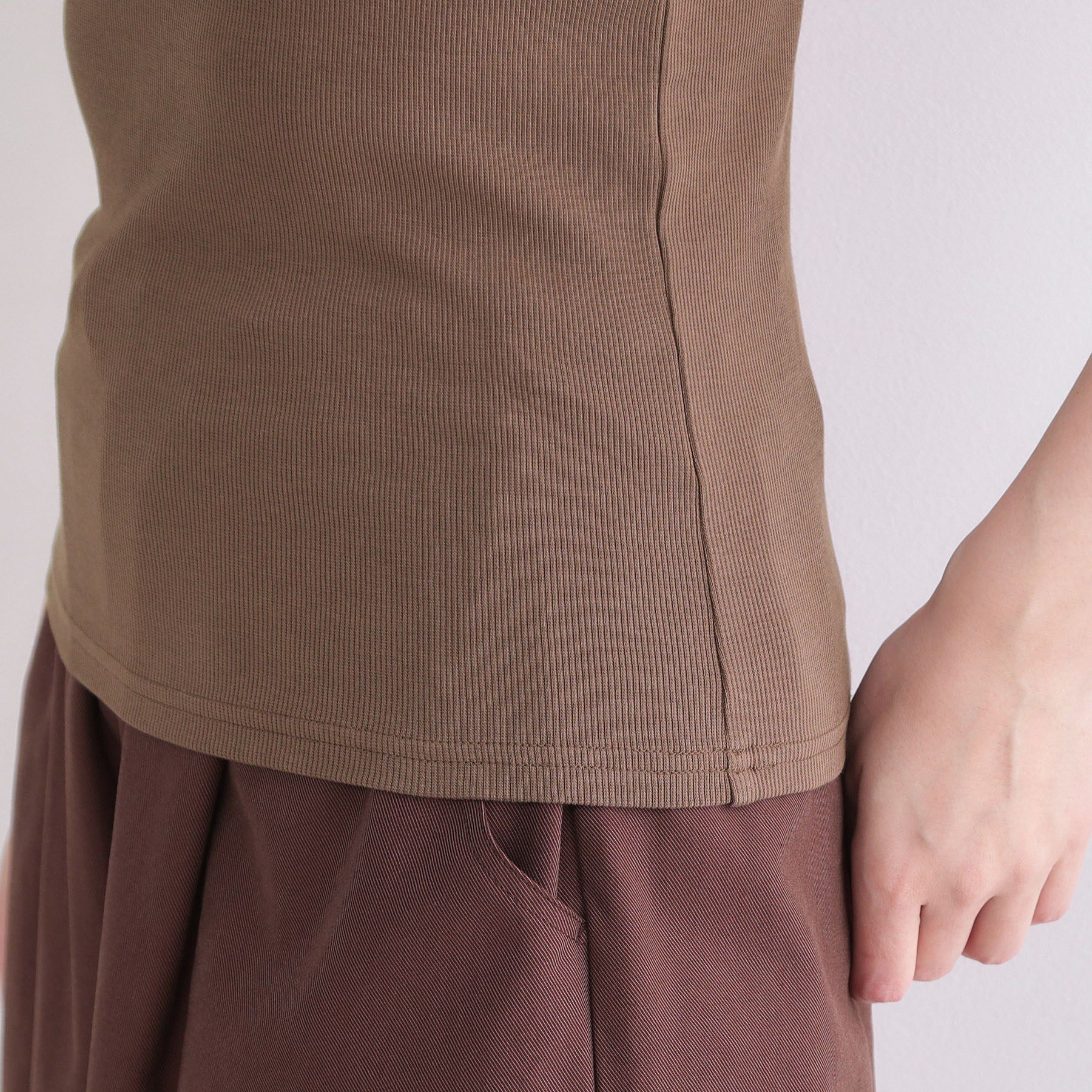 OPAQUE.CLIP「ワイドストラップリブキャミソール【洗濯機OK】」|キャミソール|