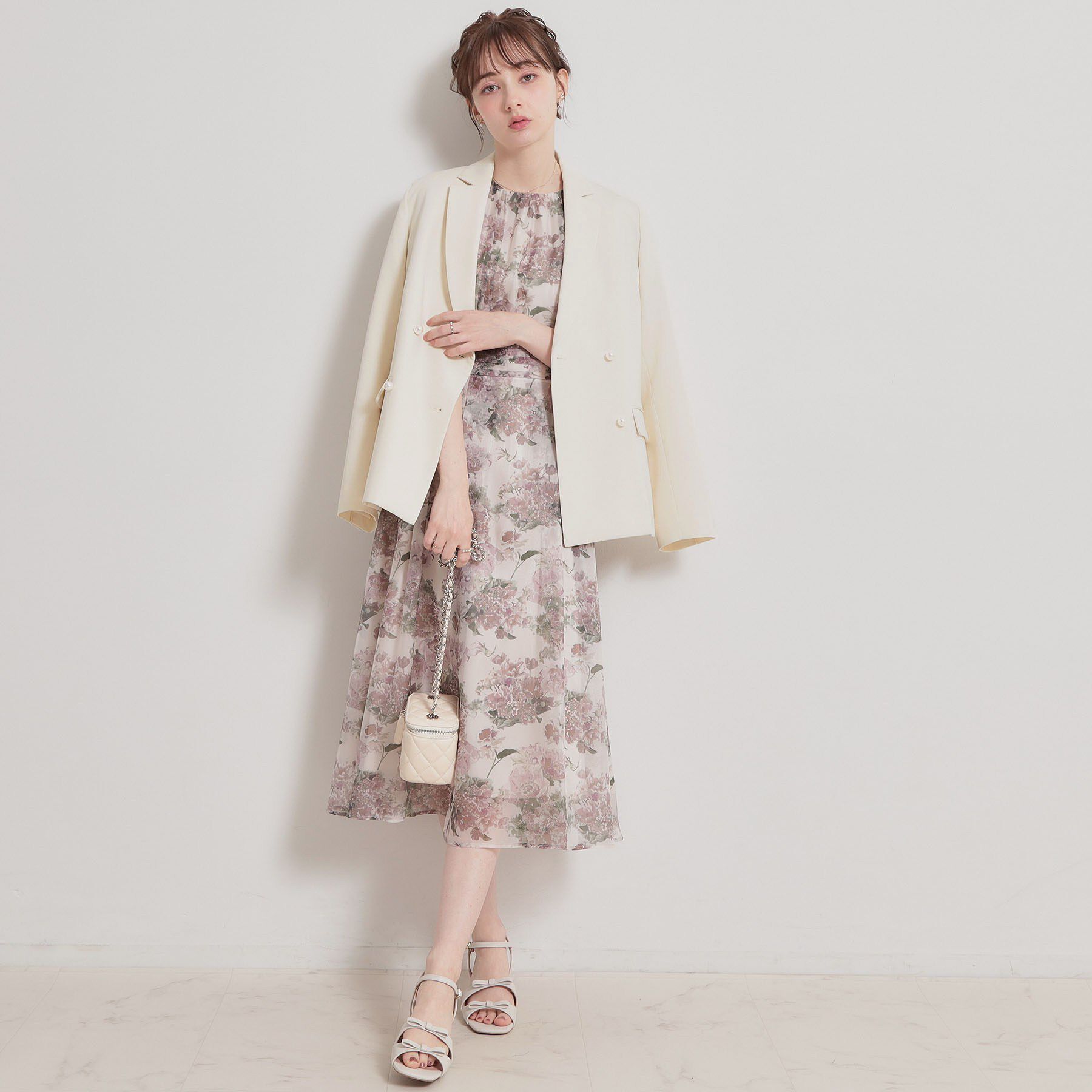 Couture broach「【洗える・通勤】パール調ボタン テーラードジャケット」|テーラードジャケット|