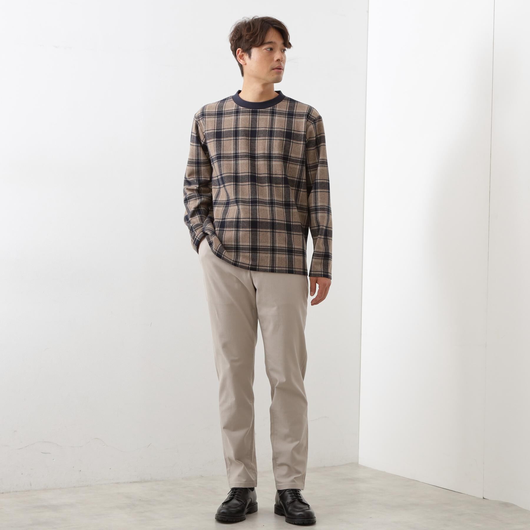 THE SHOP TK「【オールシーズン穿ける！】7DAYSストレッチへリンボンパンツ　ON&hArr;OFF兼用」|その他|