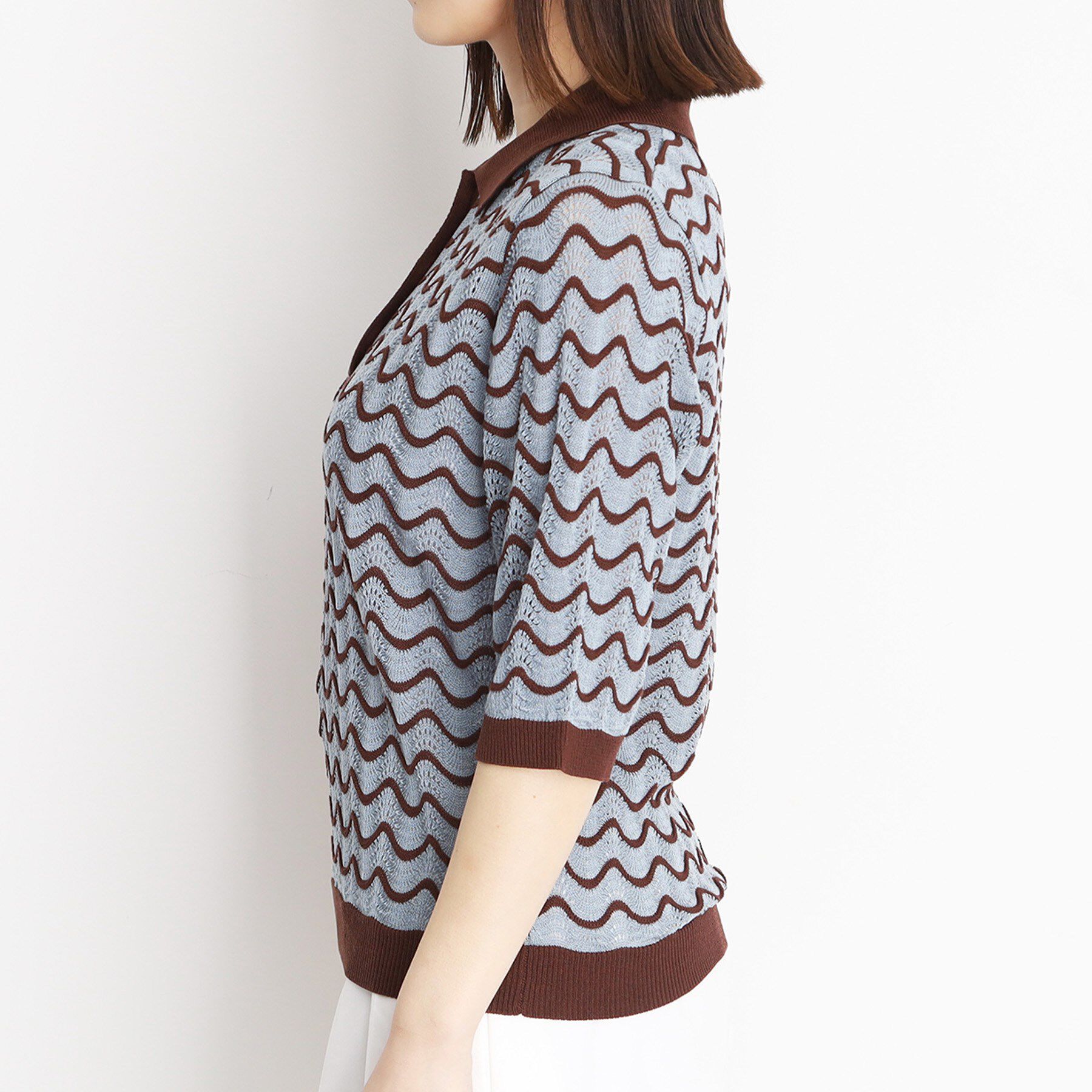 THE SHOP TK「ニットポロシャツ【洗濯機/アソート展開】」|ニット・セーター|