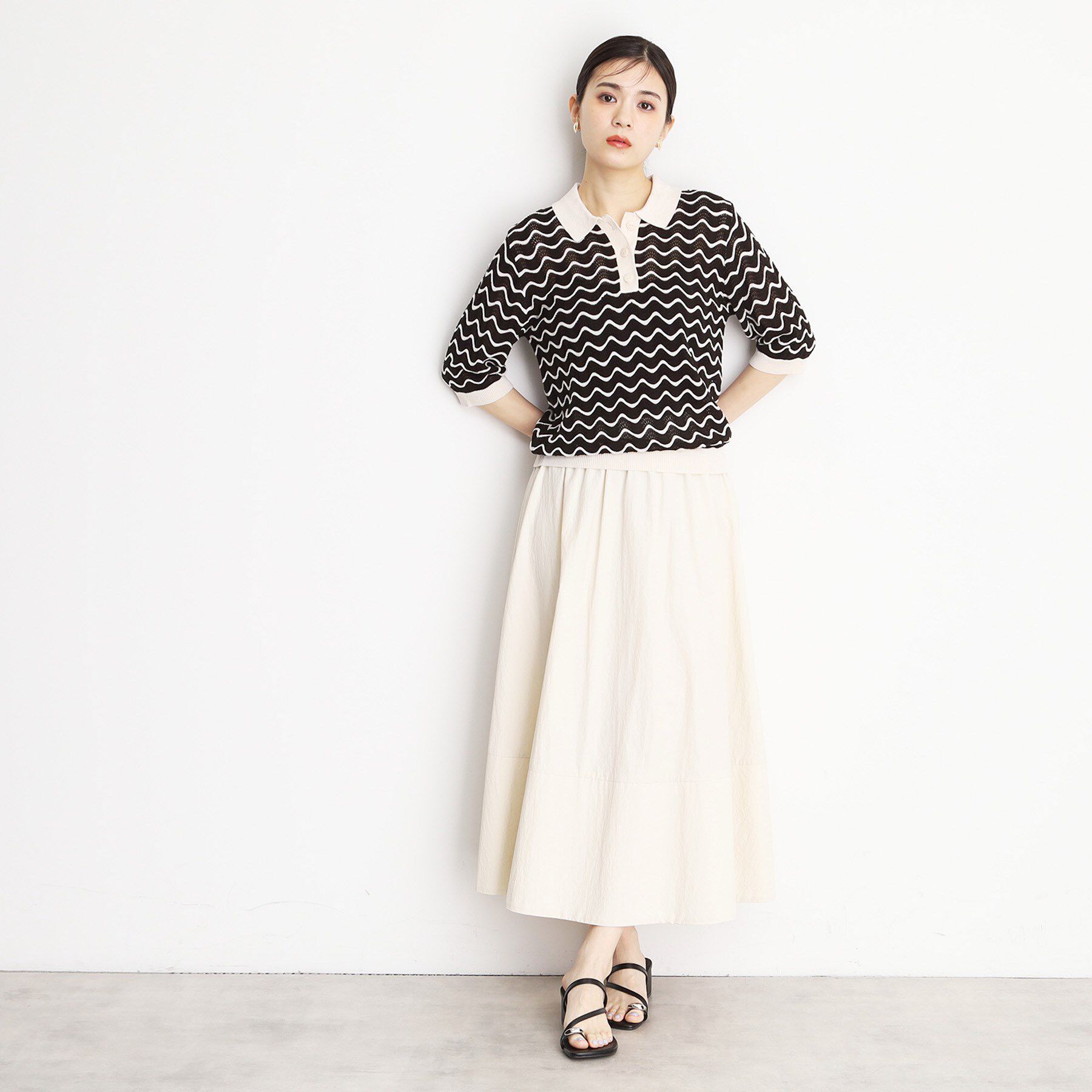 THE SHOP TK「ニットポロシャツ【洗濯機/アソート展開】」|ニット・セーター|