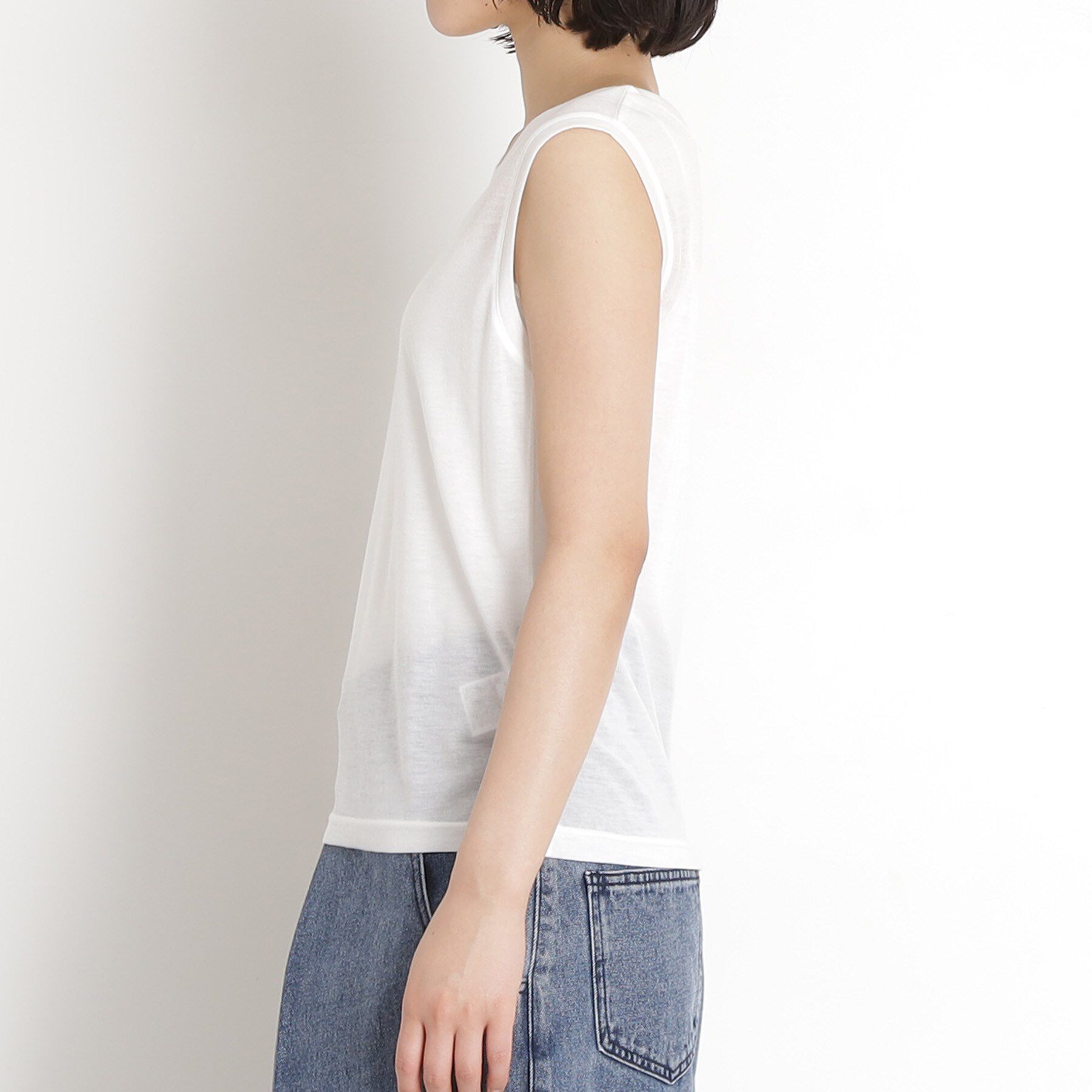 THE SHOP TK「シアーカーデ＆タンクトップ【セットアイテム/洗える】」|カーディガン|