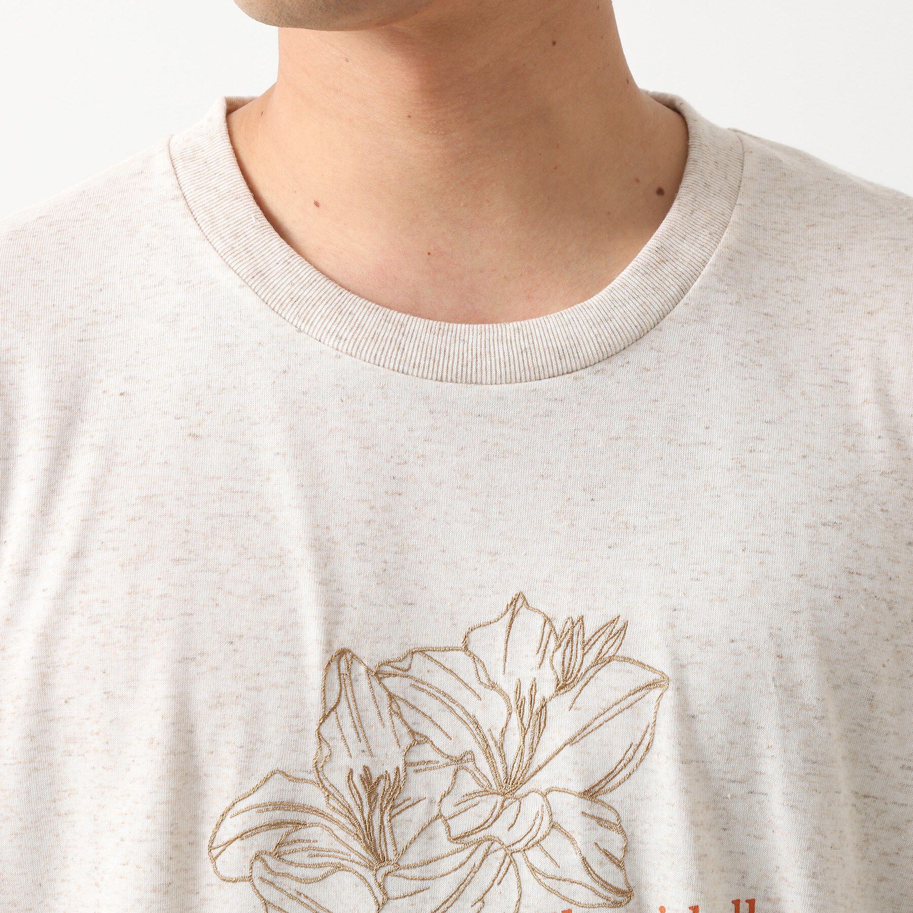 THE SHOP TK「ポリ麻刺繍半袖Tシャツ」|Tシャツ・カットソー|