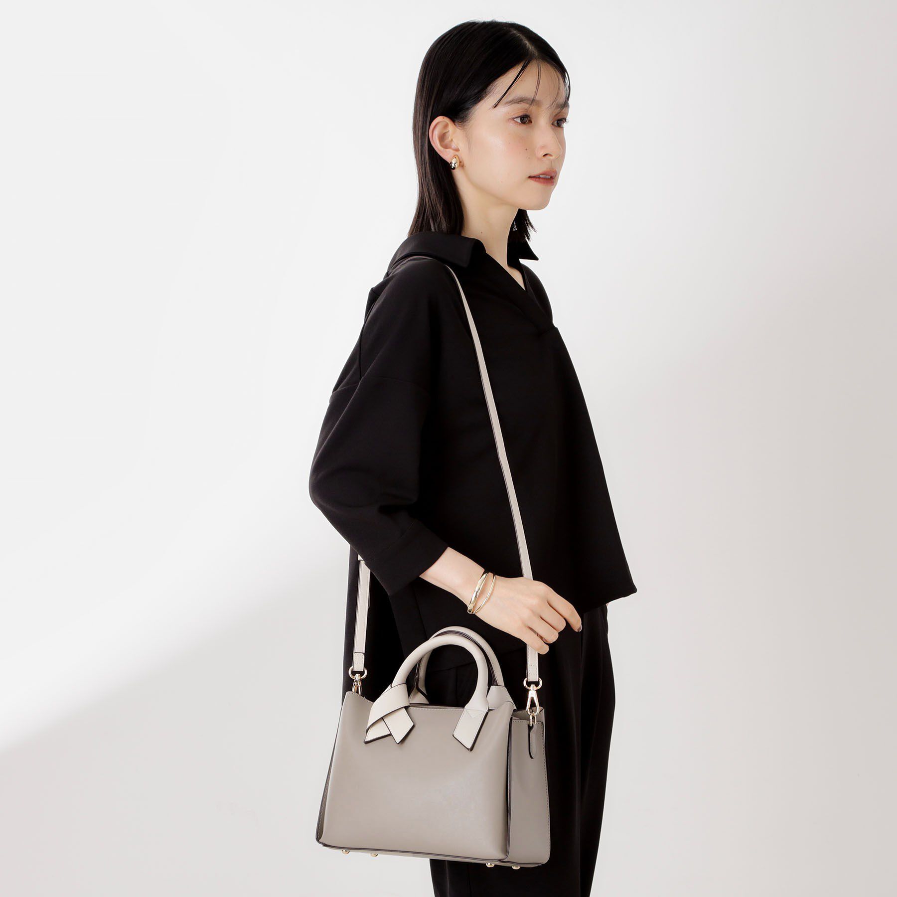 THE SHOP TK「バイカラー合皮ショルダーバッグ」|ショルダー・メッセンジャー|