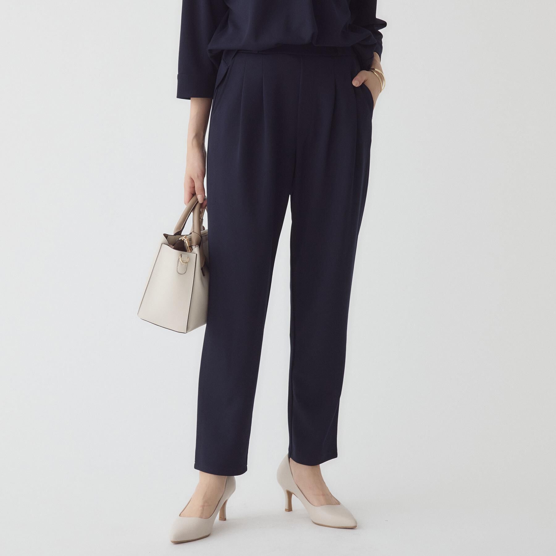 THE SHOP TK「【着るだけでコーディネートが決まる】スキッパーブラウス&パンツセット」|スーツ|