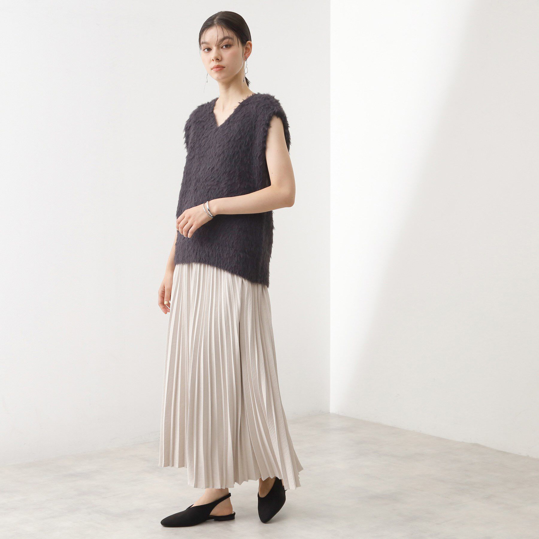 THE SHOP TK「ふわふわフェザーベスト/洗える」|ベスト・ジレ|