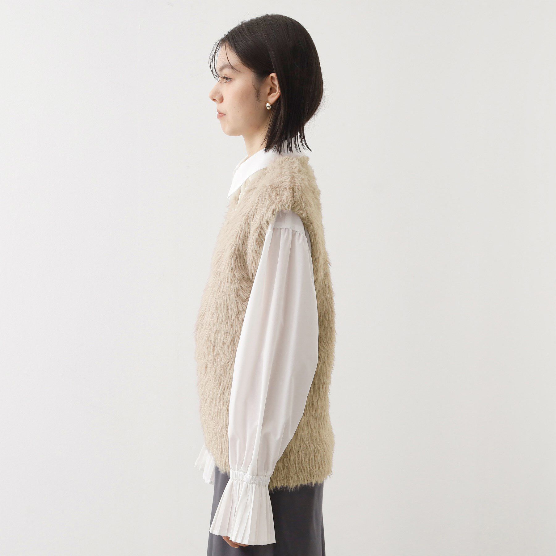 THE SHOP TK「ふわふわフェザーベスト/洗える」|ベスト・ジレ|