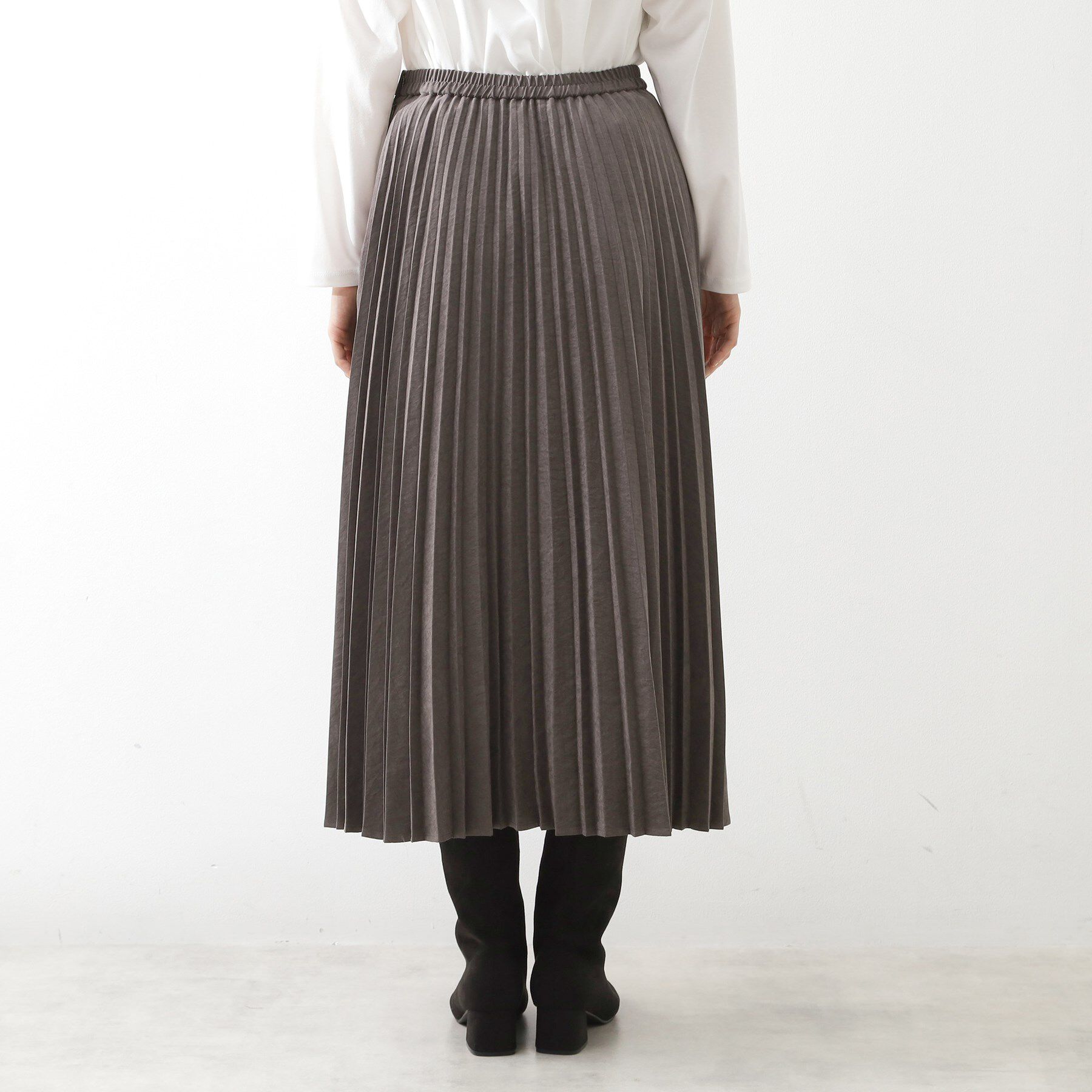 THE SHOP TK「スエードプリーツスカート【洗える】」|スカート|