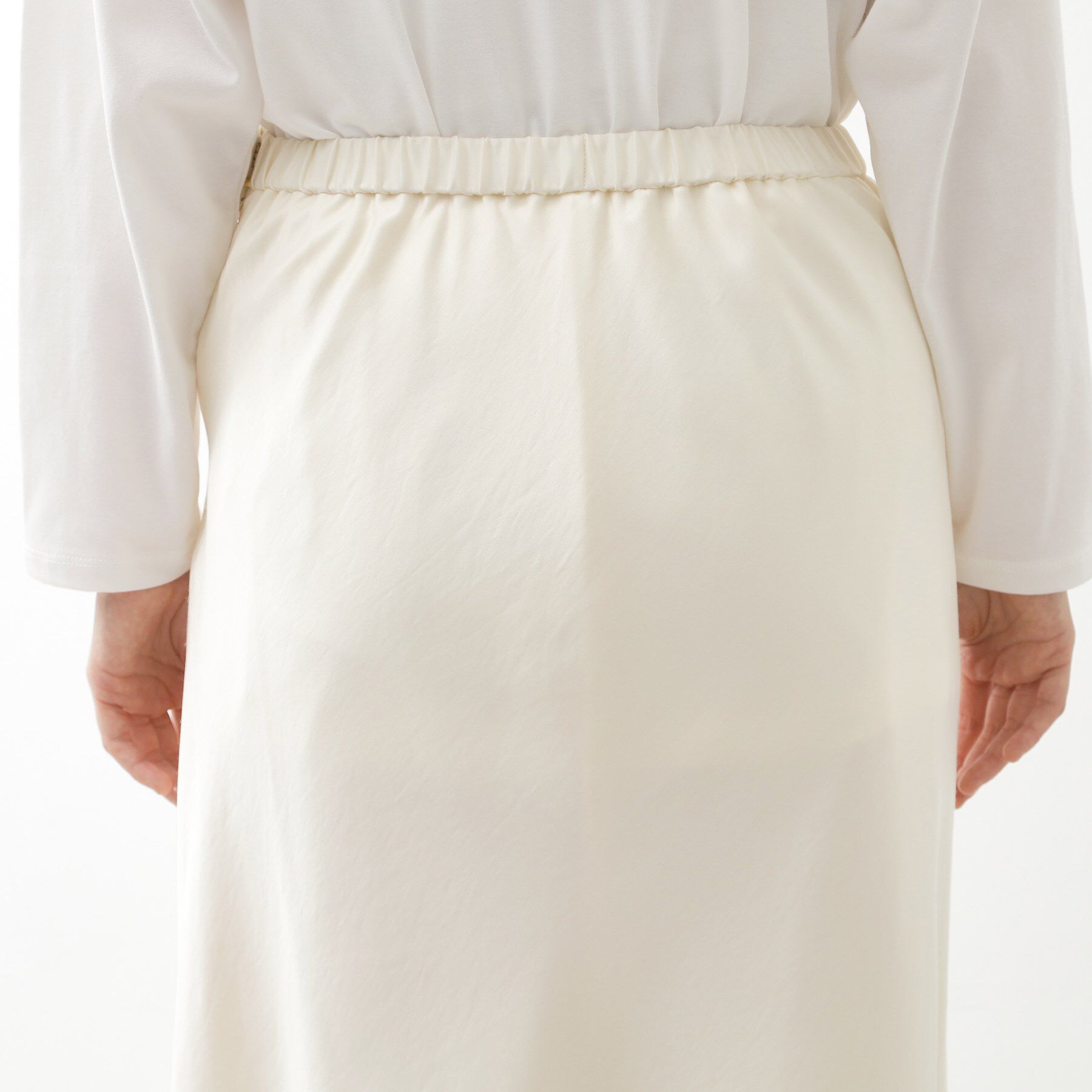 THE SHOP TK「サテンAラインスカート【洗える】」|スカート|