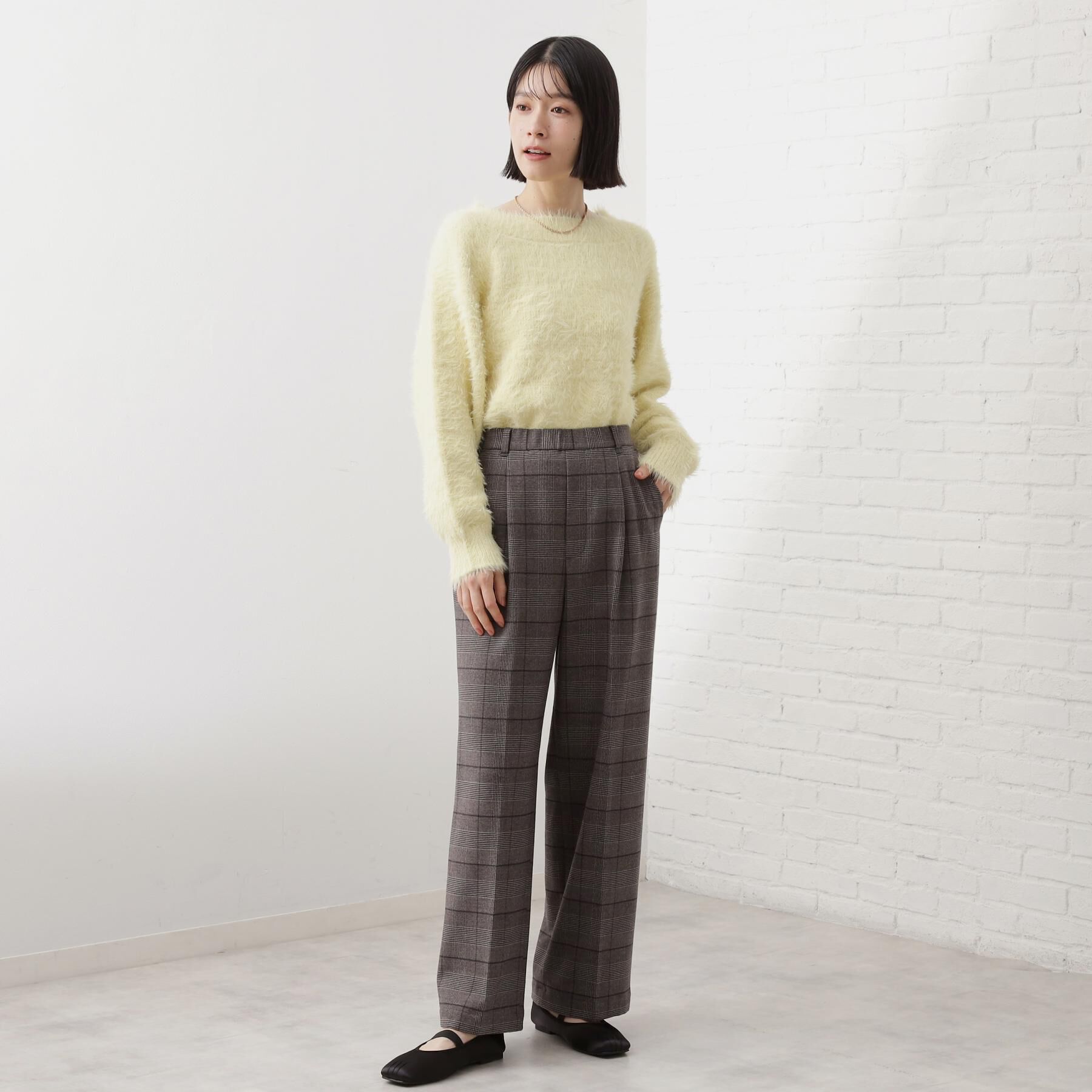 THE SHOP TK「【着丈選べる/XS～XLサイズ】あったか裏起毛ワイドパンツ」|その他|