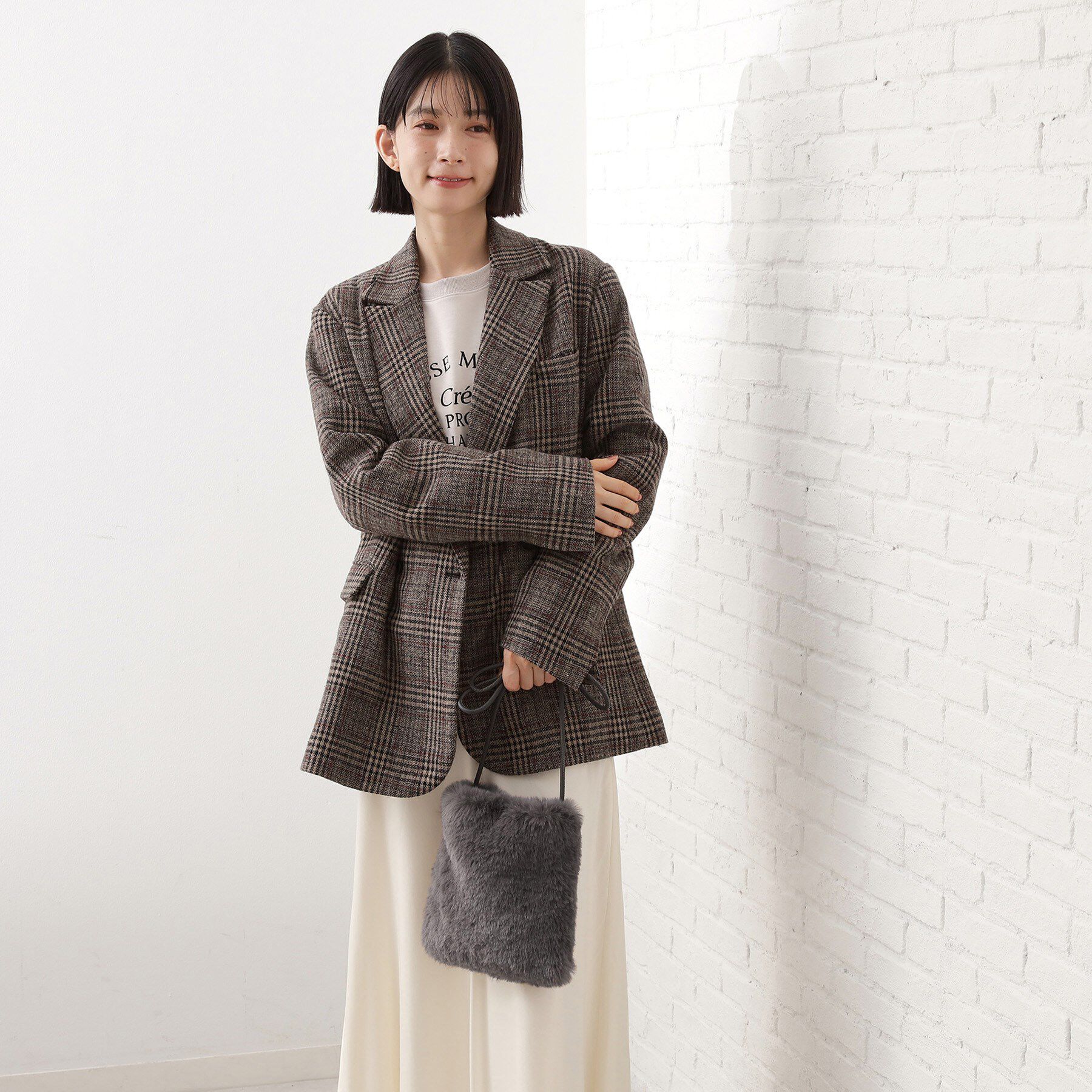 THE SHOP TK「フェイクファーショルダーミニバッグ」|ショルダー・メッセンジャー|