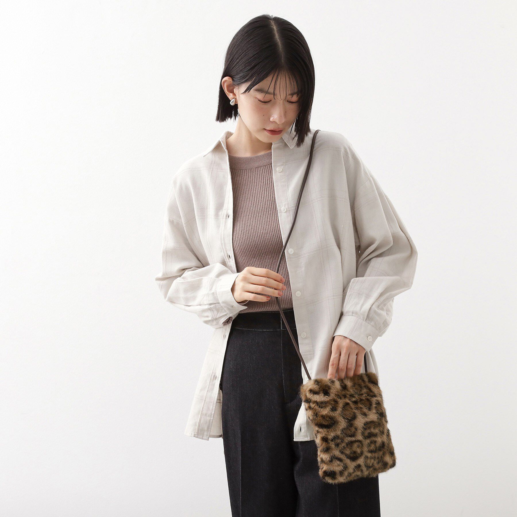 THE SHOP TK「フェイクファーショルダーミニバッグ」|ショルダー・メッセンジャー|